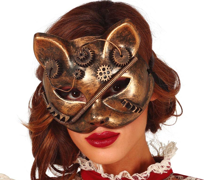 Steampunk-kattemaske, PVC