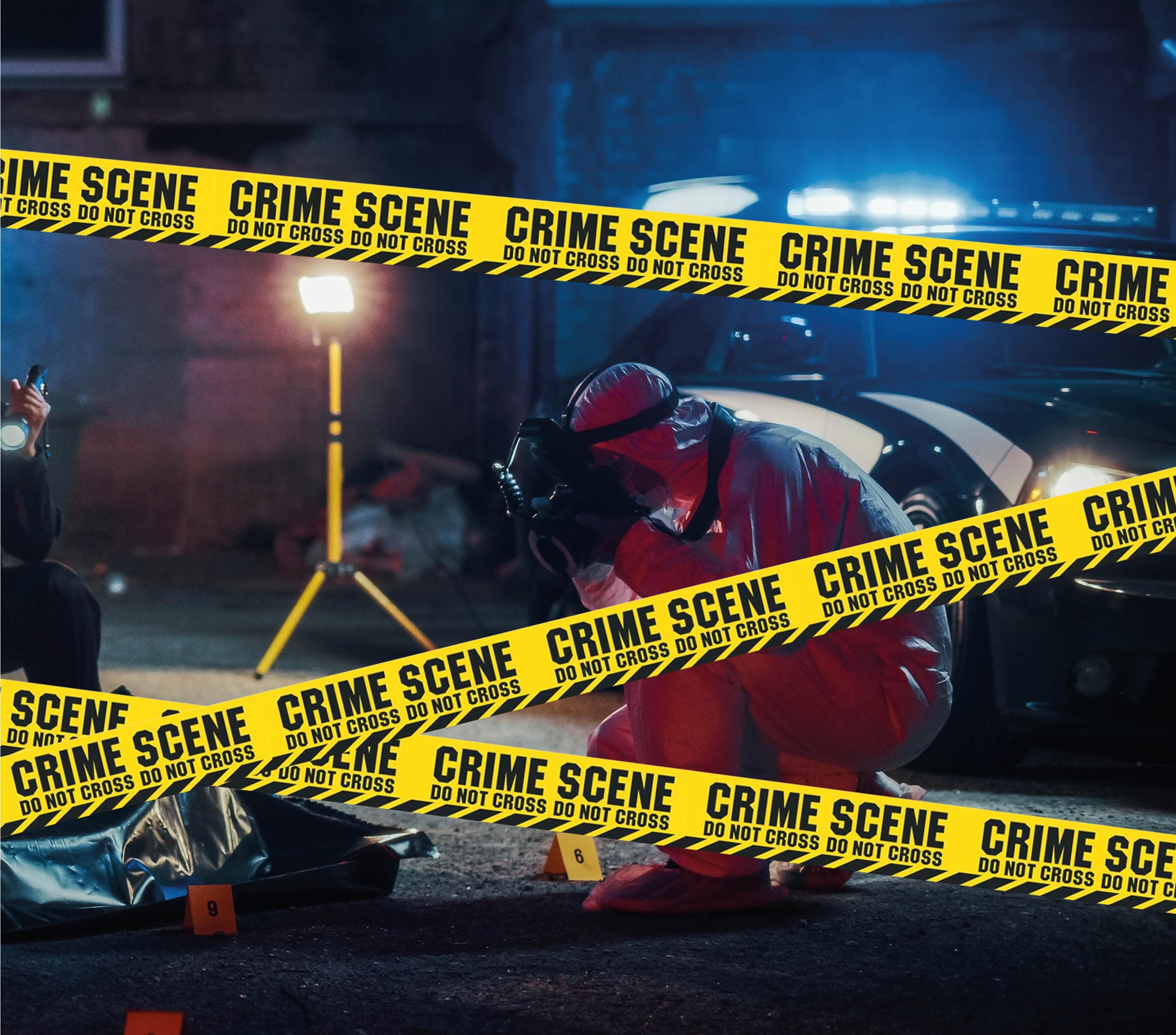 Afspærringsbånd "Crime Scene", 6 m × 7,6 cm