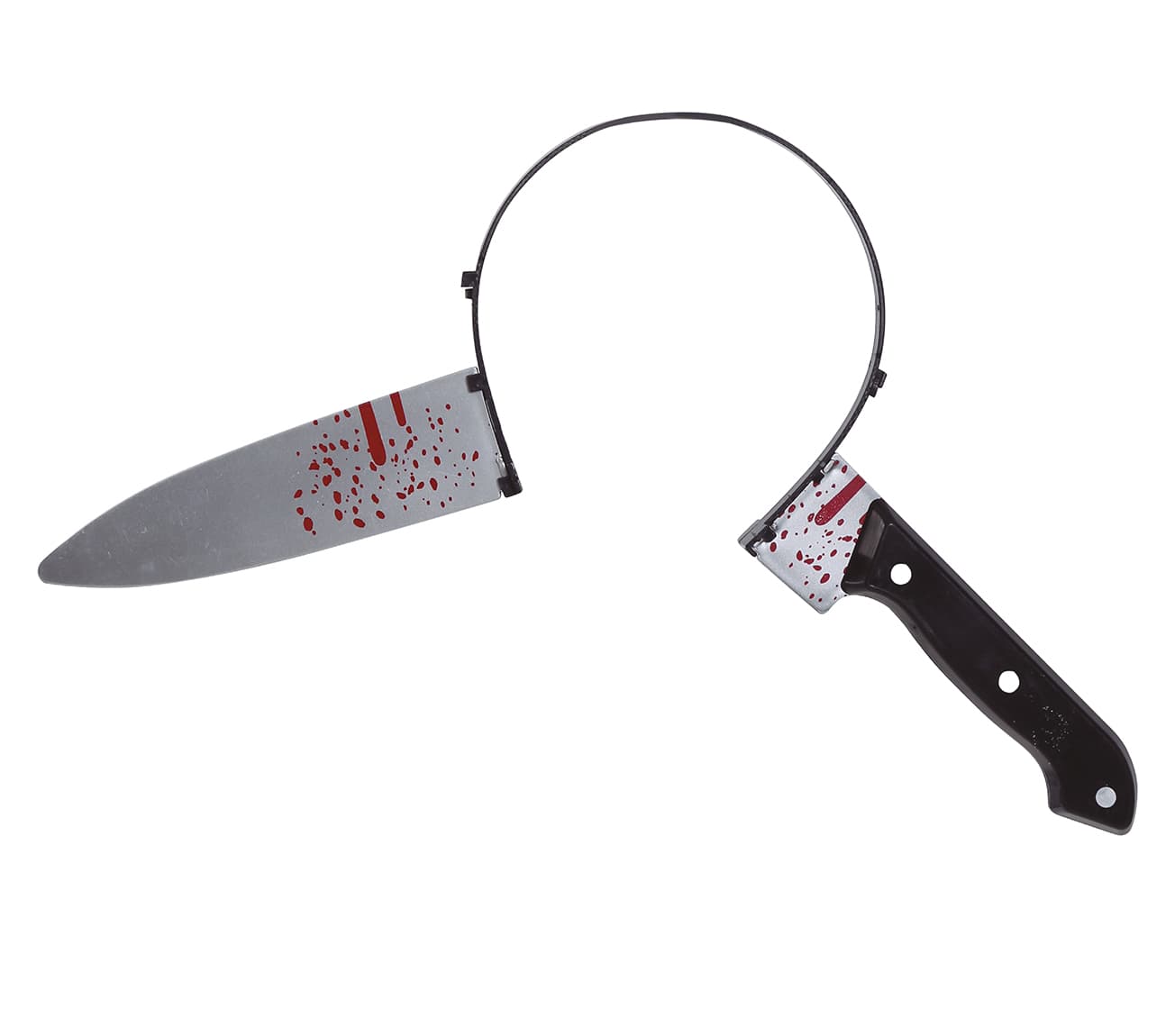 Hårbøjle med blodig kniv, 35 cm