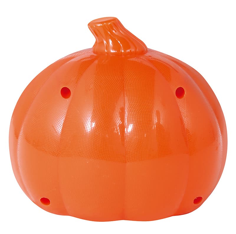 Græskar med lys, plastik, 10 cm