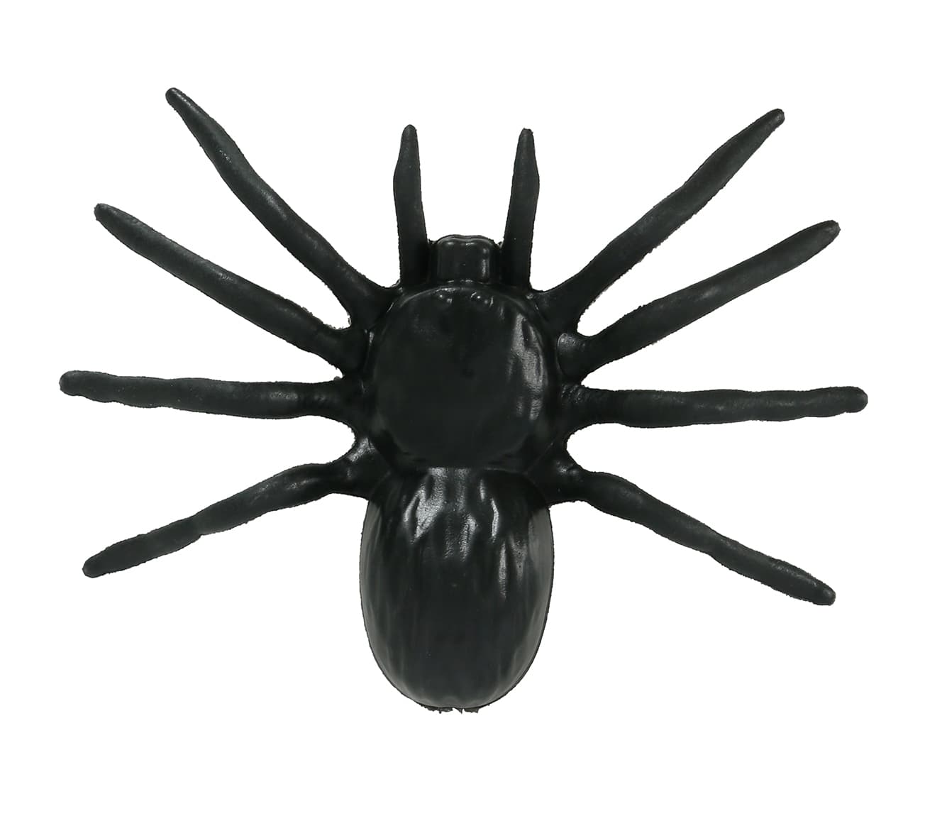 4 plastikedderkopper, 10 cm