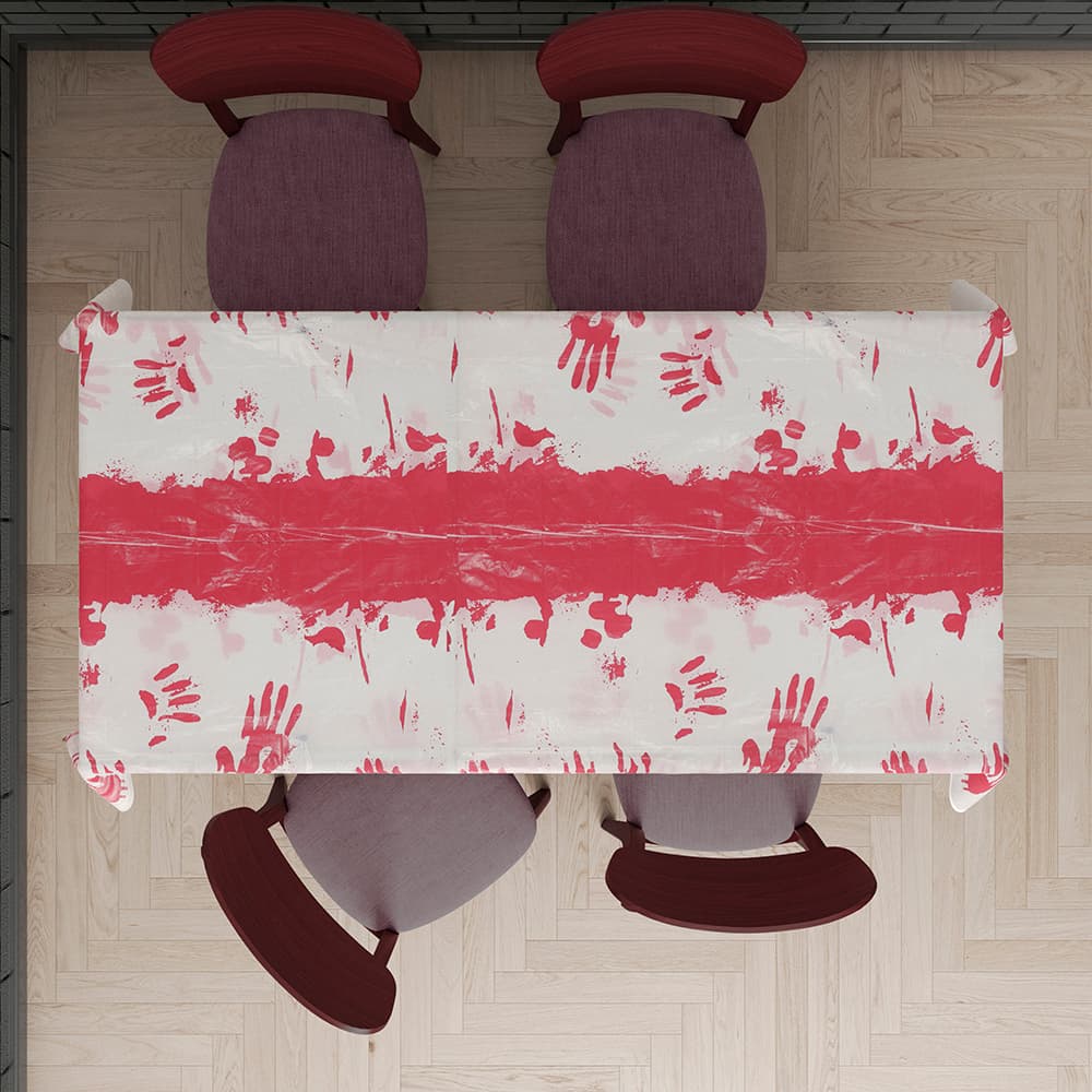 Plastikdug med blod 137 × 277 cm