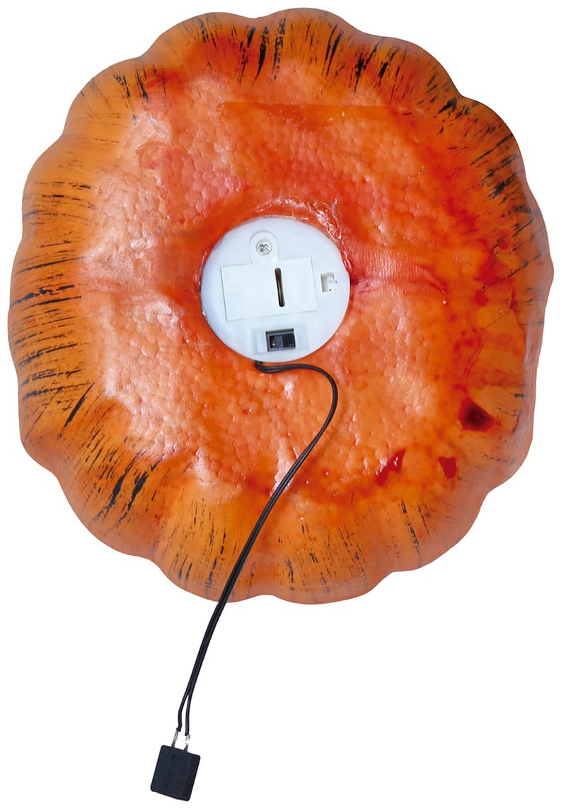 Græskar 20 cm med lys, skum