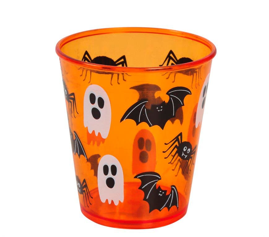 Orange halloween-glas, 10 cm