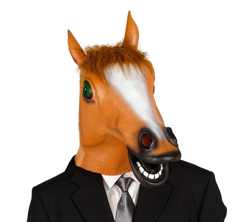 Hestemaske med hår, vinyl