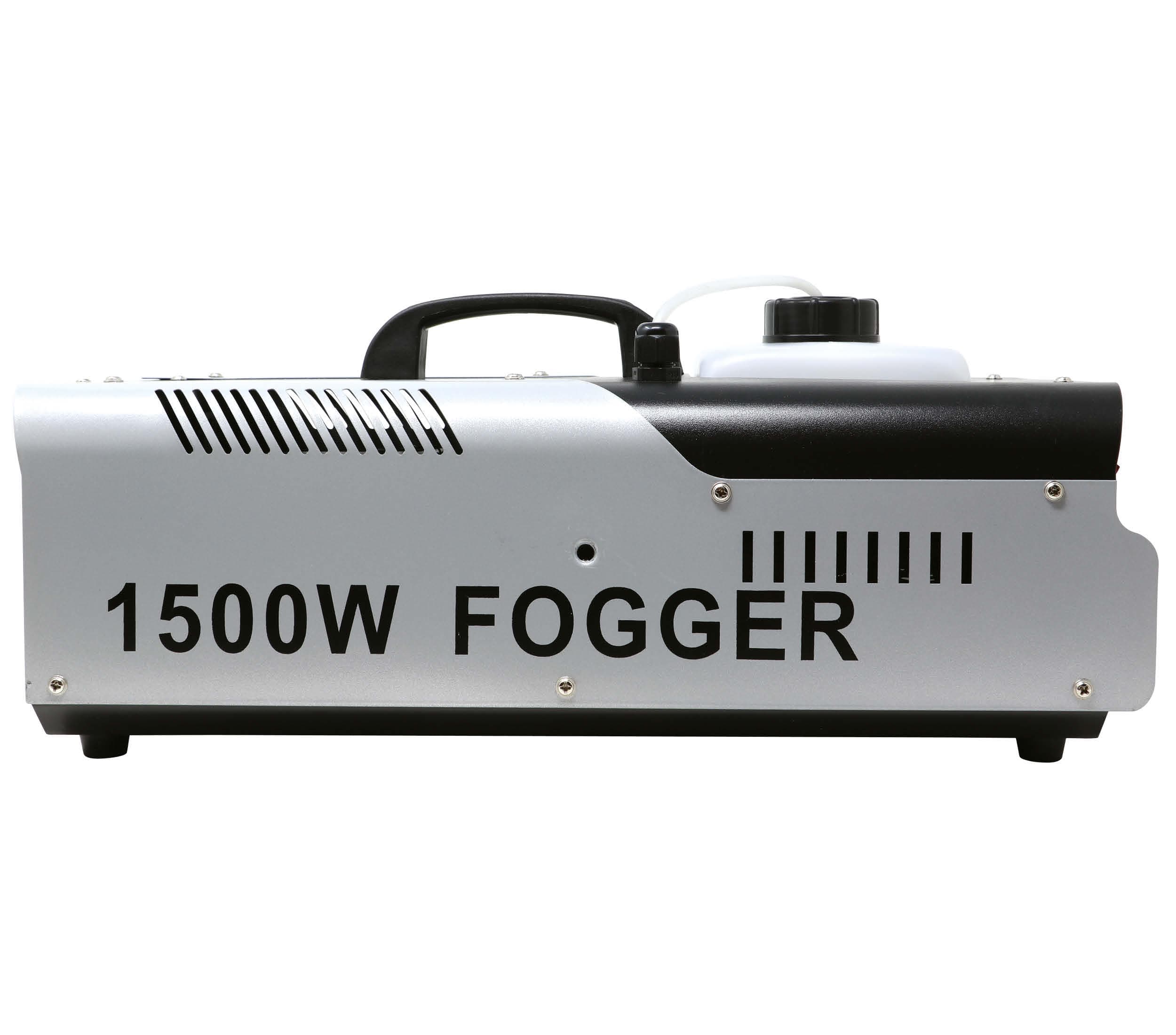 Røgmaskine med lys og fjernbetjening, 1500 W