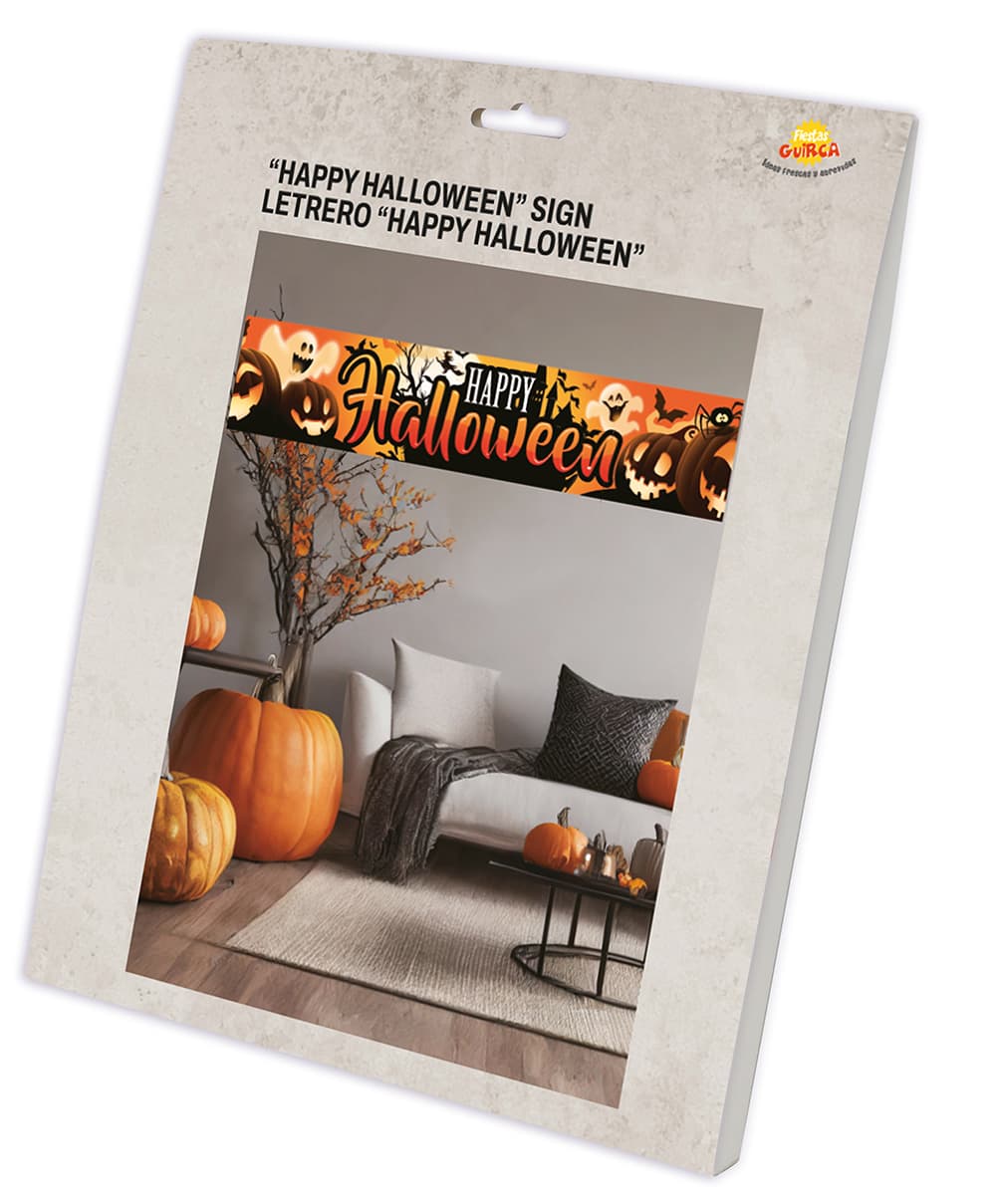 Stofbanner "Happy Halloween", 290 × 50 cm