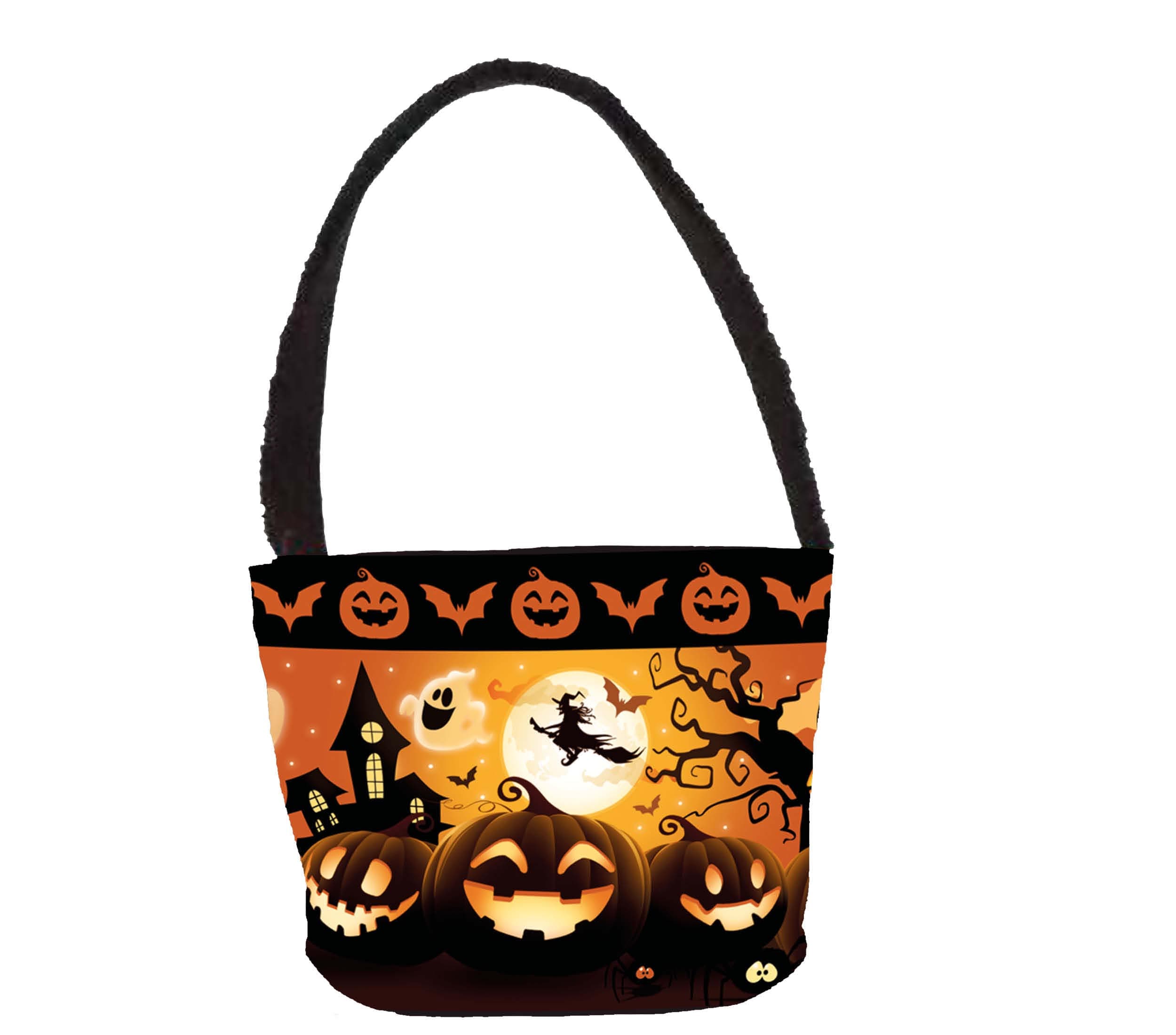 Orange slikspand med græskar 30 × 15 cm