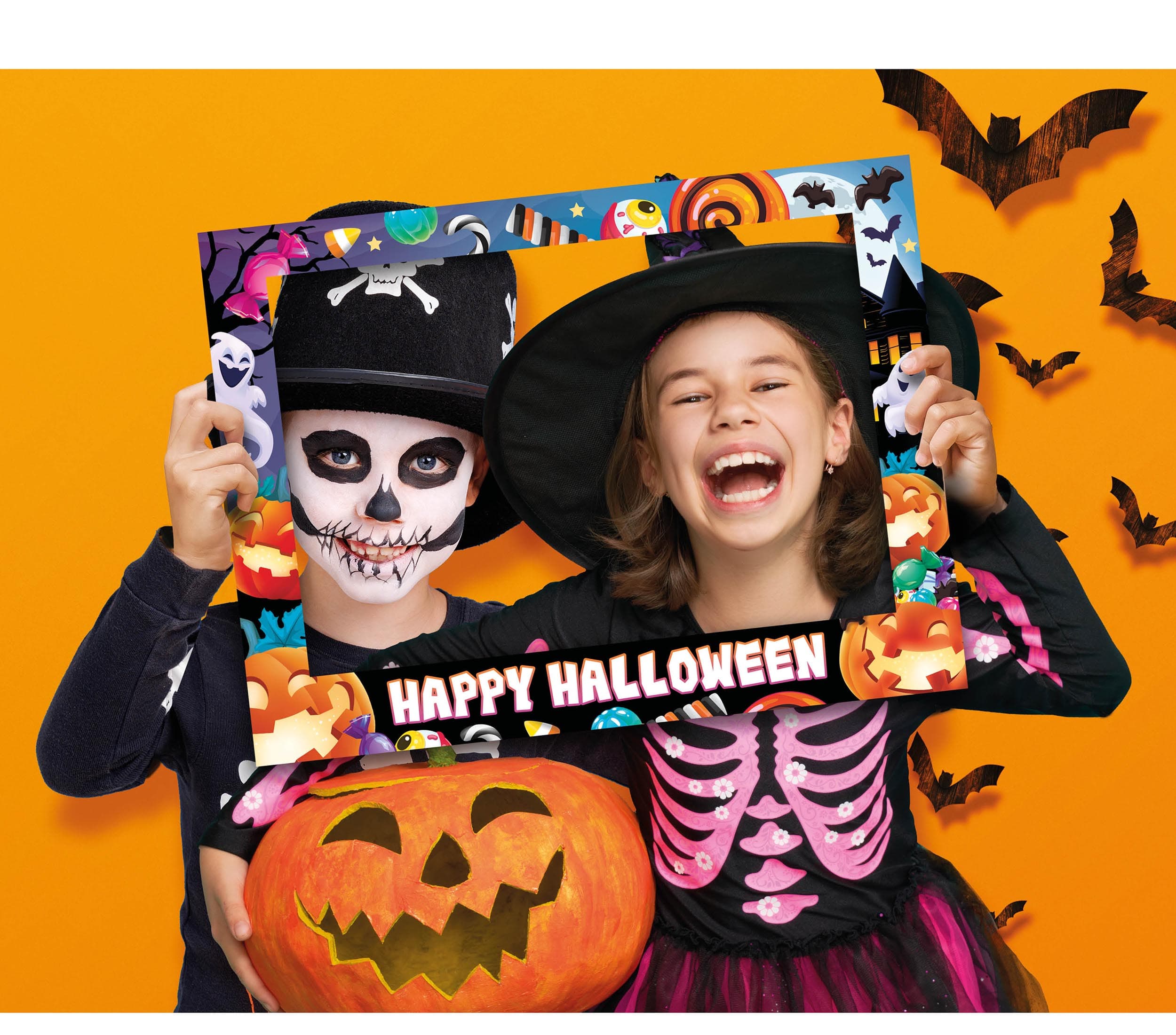 Halloween-photobooth-ramme, 80 × 60 cm, model 26866