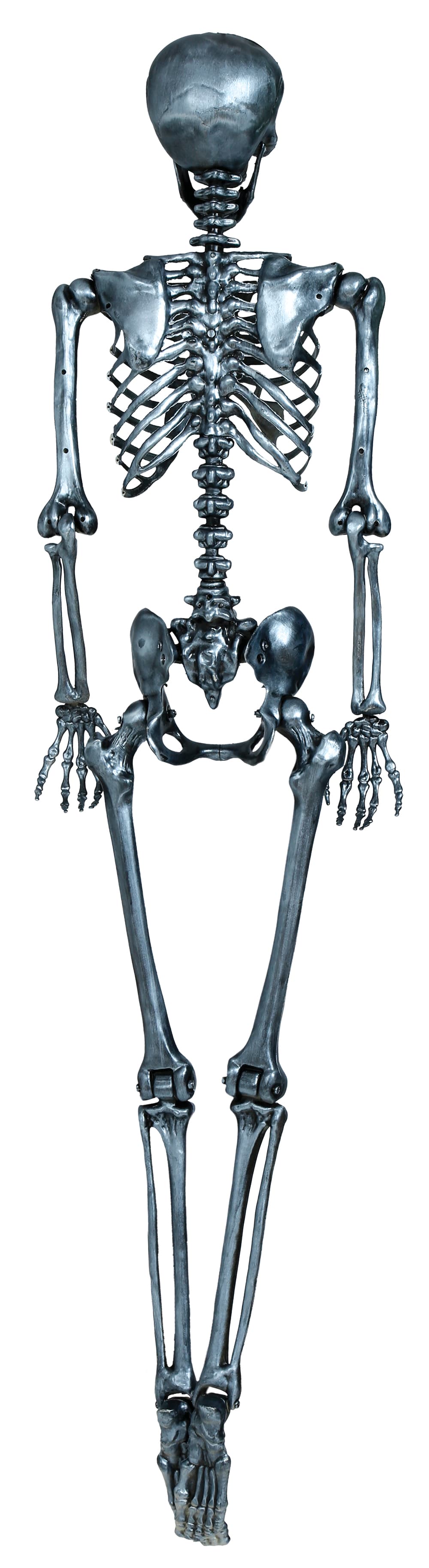 Sølvfarvet skelet 90 cm