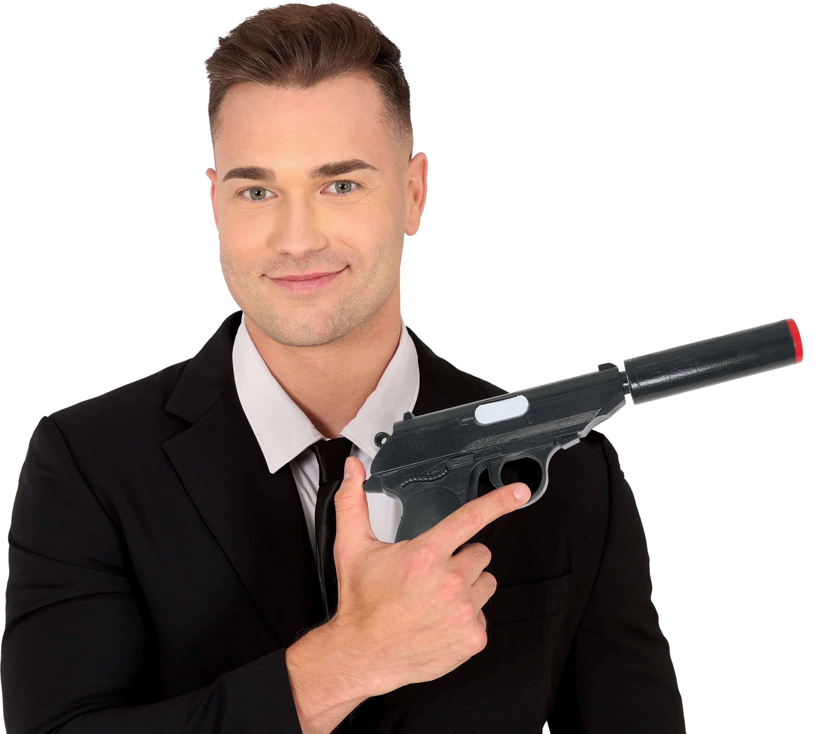 Pistol med lyddæmper 25 cm