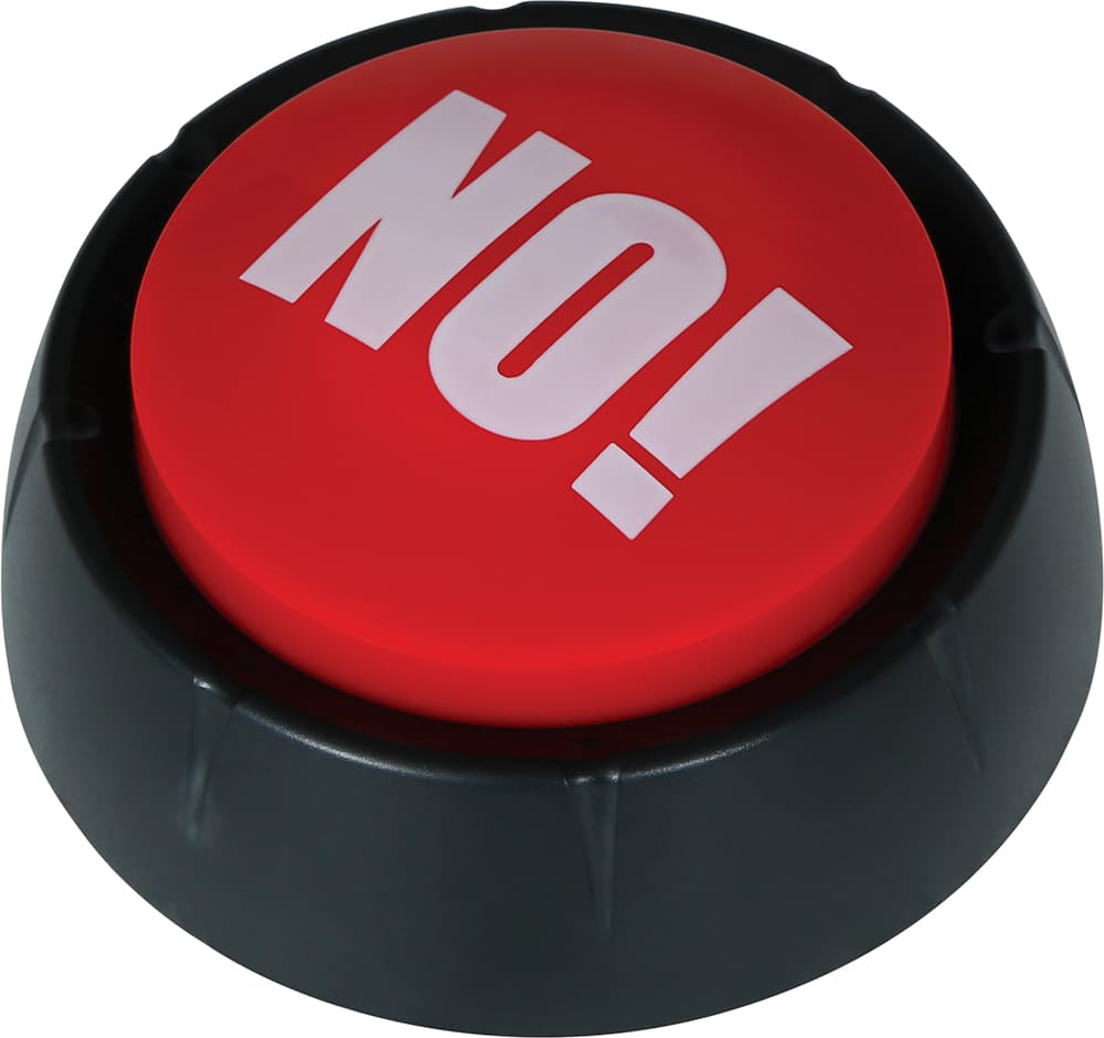 2 buzzerknapper "Yes!" og "No!", 9 cm