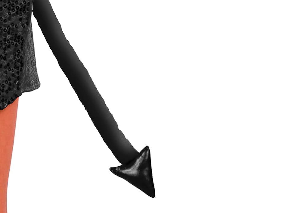 Sort djævlehale, 43 cm