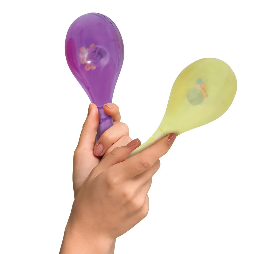 Assorteret maraca med lys, 15 cm