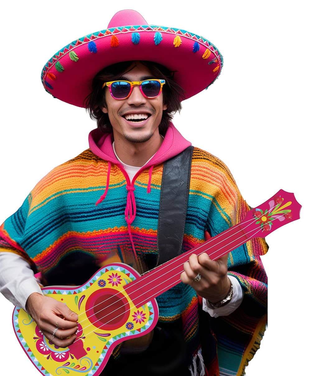 Lille mexicansk guitar, 54 cm
