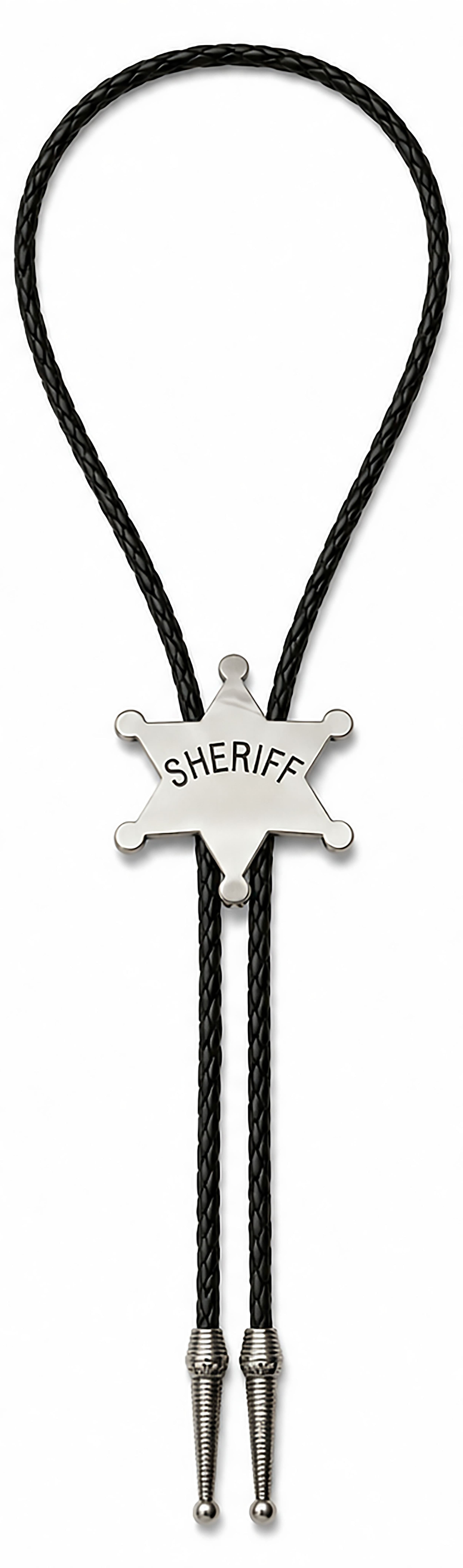 Sheriffhalskæde i metal, 6 cm