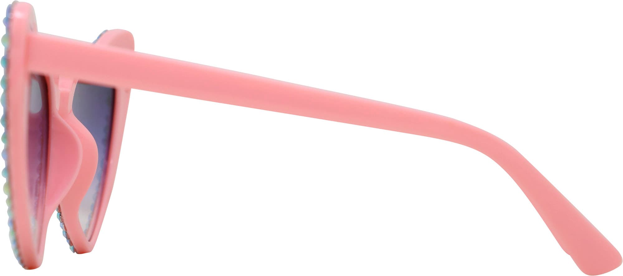 Hjertebriller med rhinsten, pink, model 27696