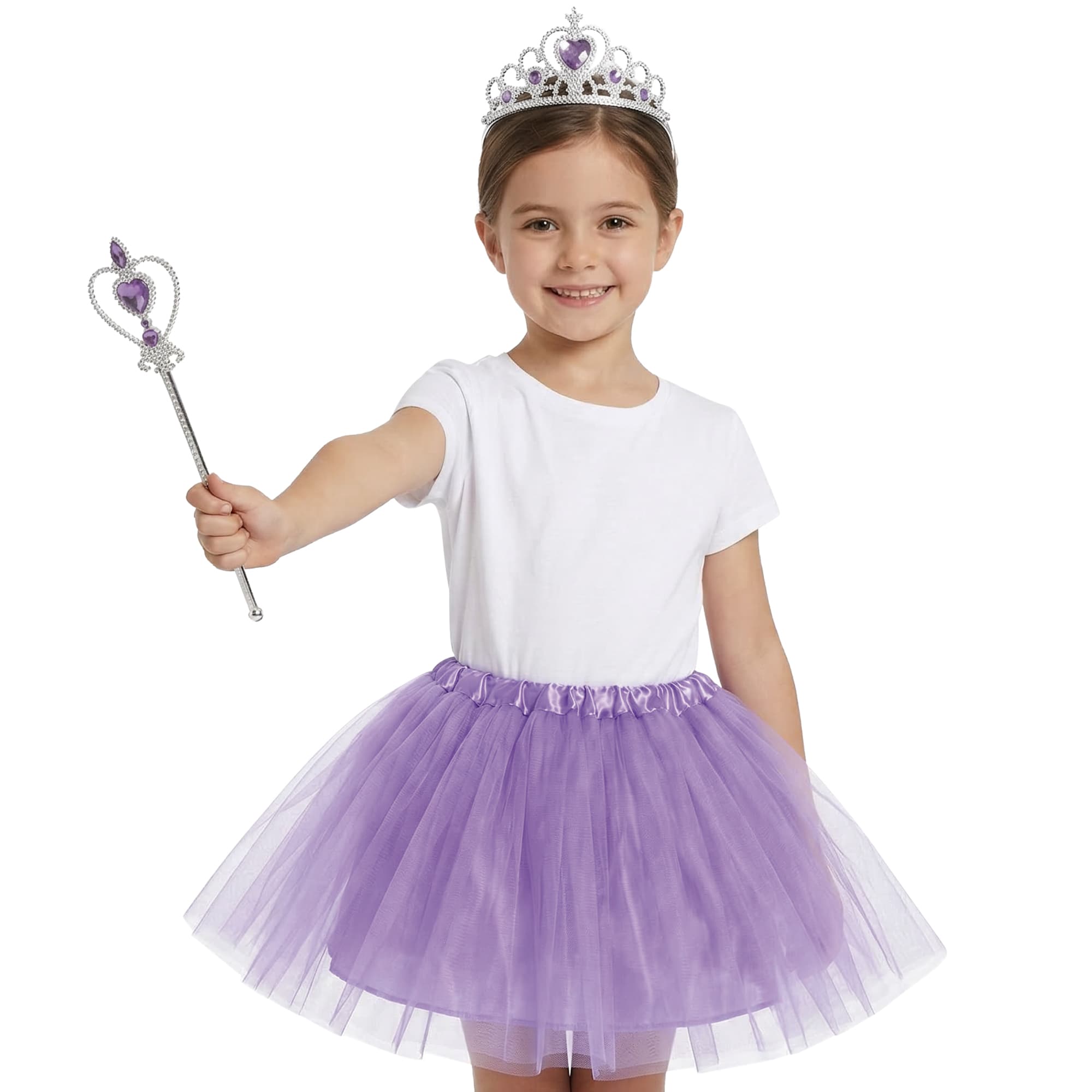 Prinsessesæt med 3 dele til børn, lilla