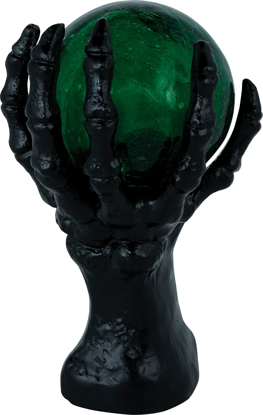 Hånd med lysende krystalkugle, 14,5 × 8 cm