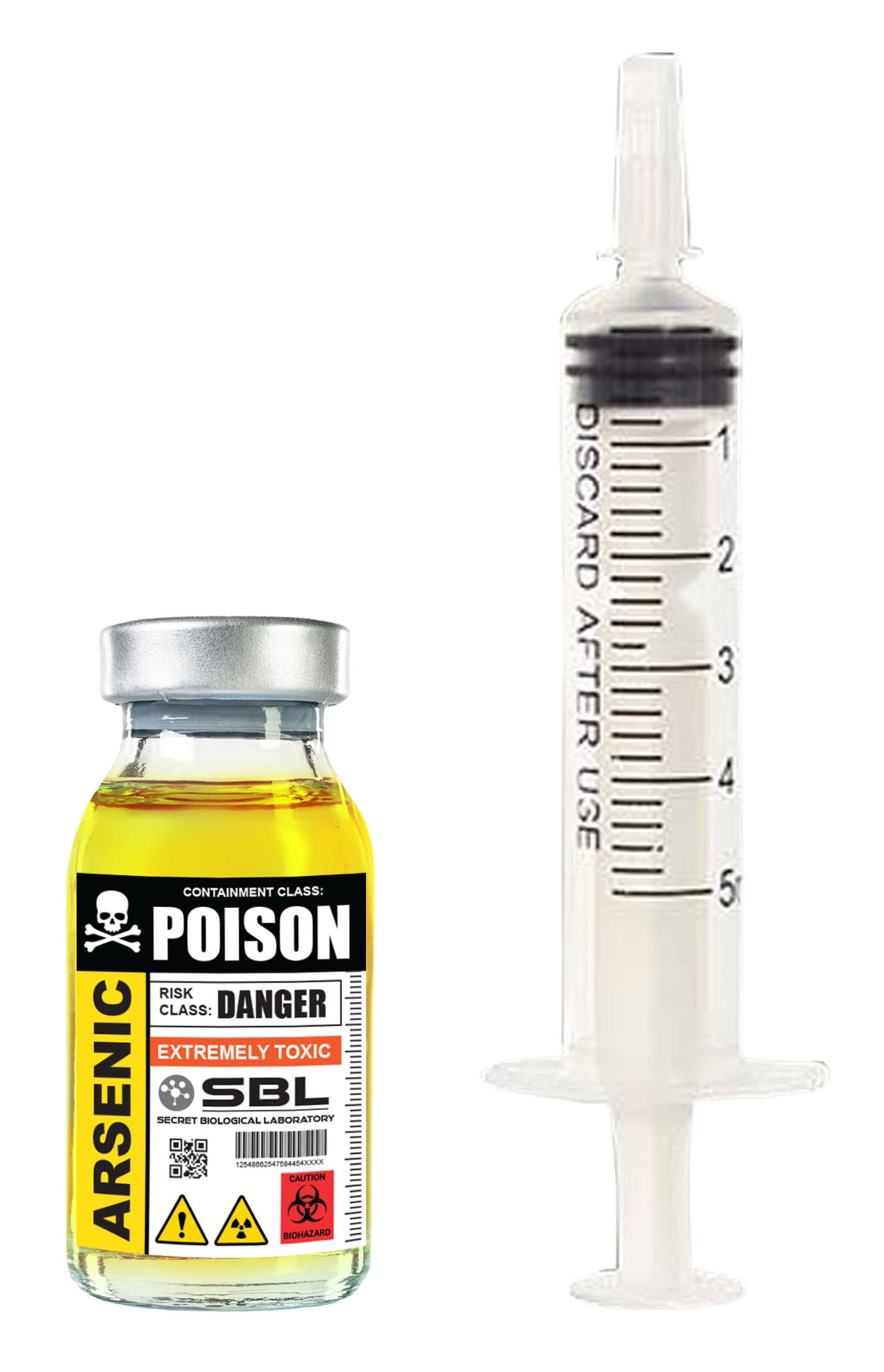 Giftbeholder med sprøjte, 28 ml