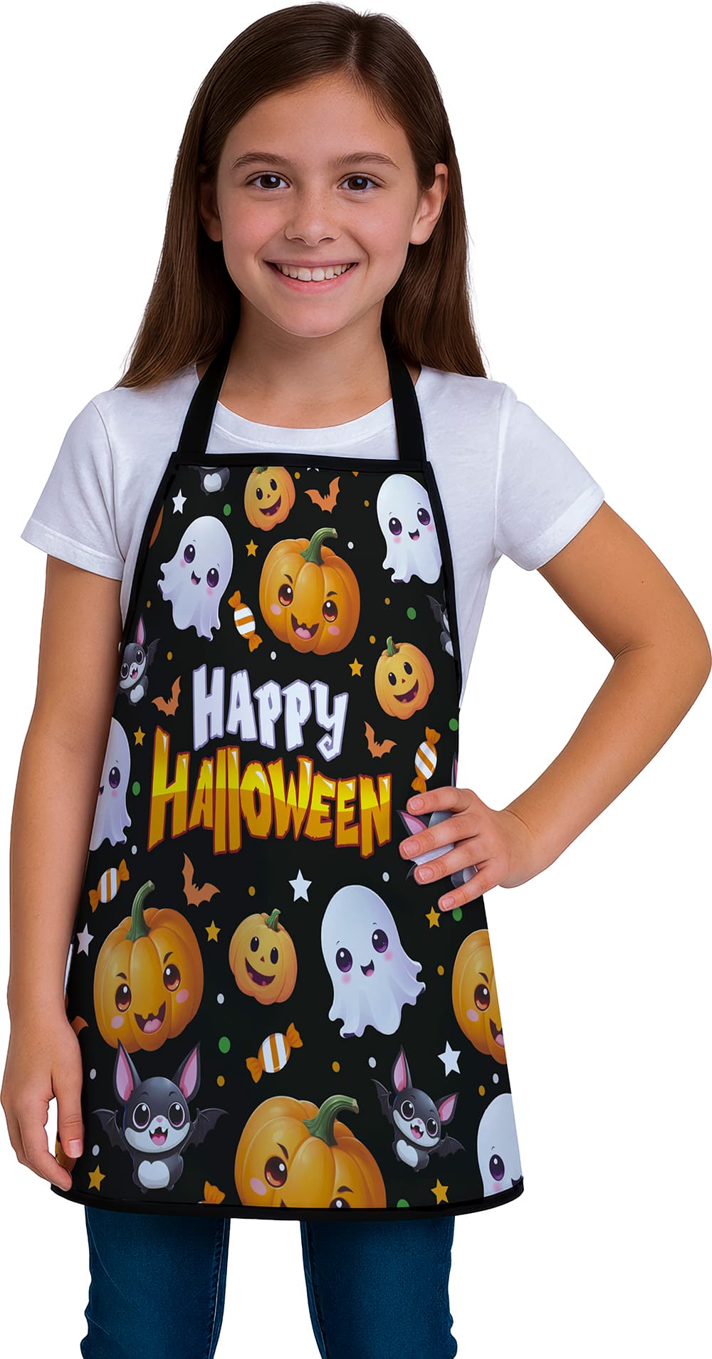 Forklæde "Happy Halloween" til børn