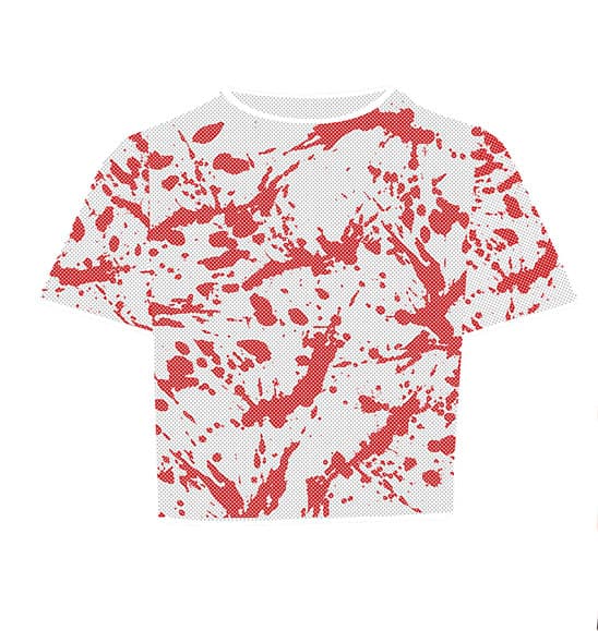 Blodig mesh-T-shirt, str. L (42-44)