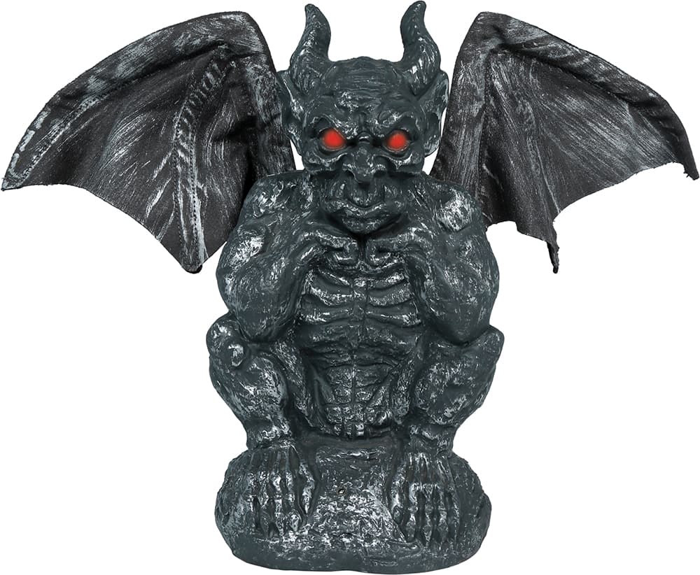 Halloween-gargoyle med lys, lyd og bevægelse, 30 cm