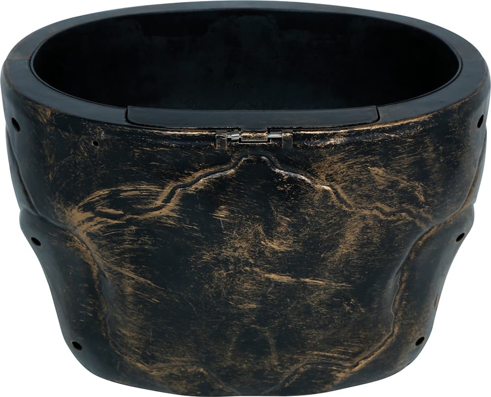 Kranieskål med lys, lyd og bevægelse, 15 × 25 cm