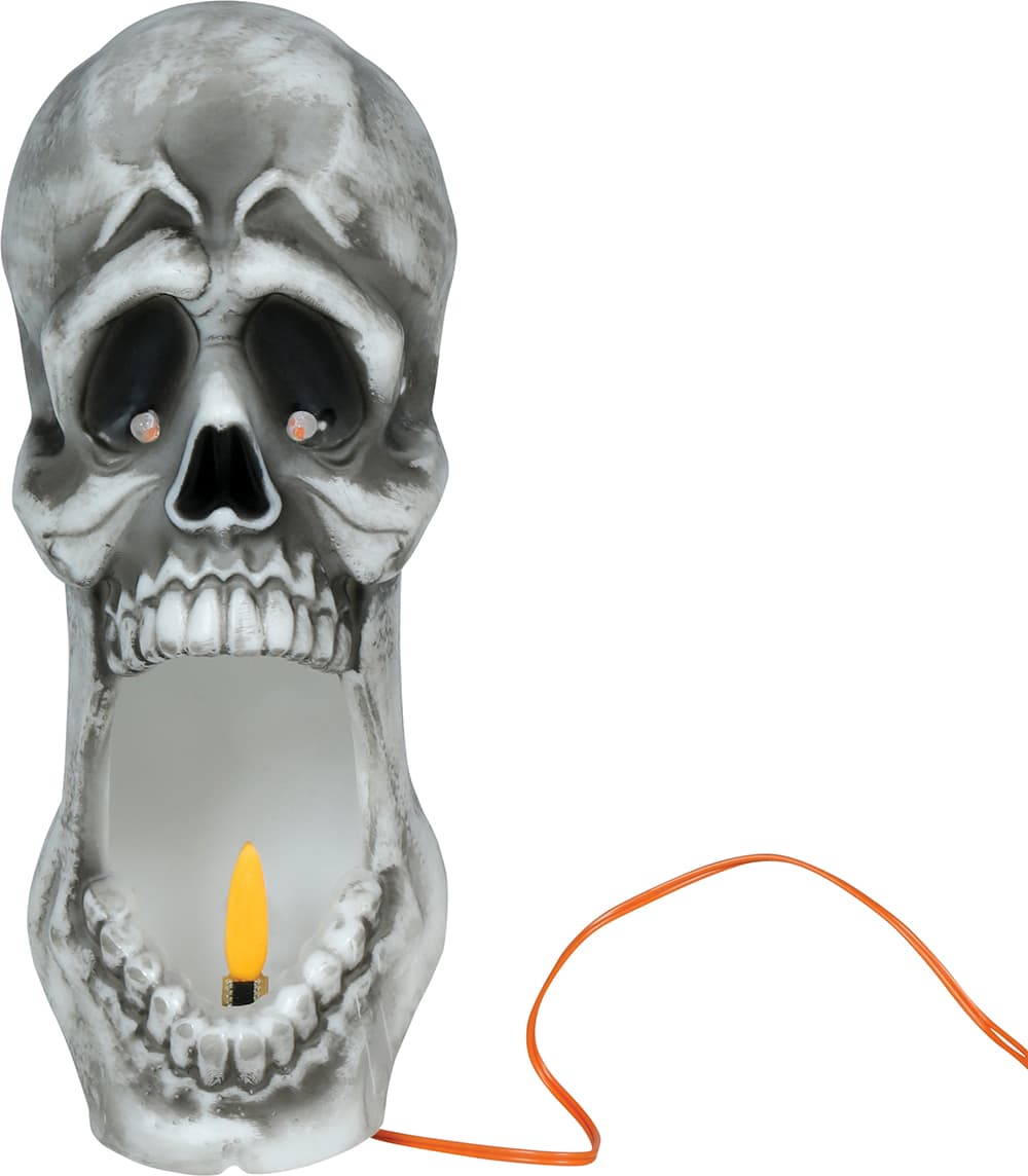 Kranielys med LED-flammeeffekt, PVC, 20 cm