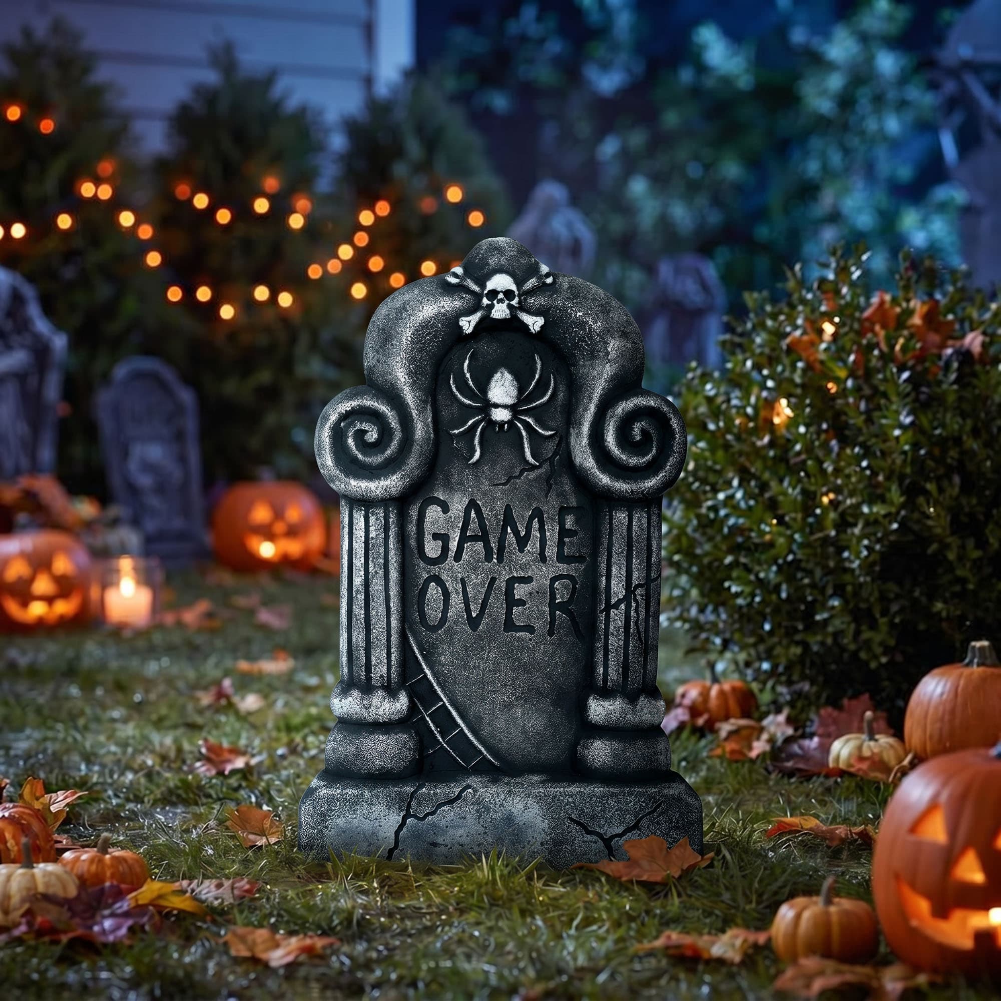 Gravsten "Game Over", 42 × 27 cm