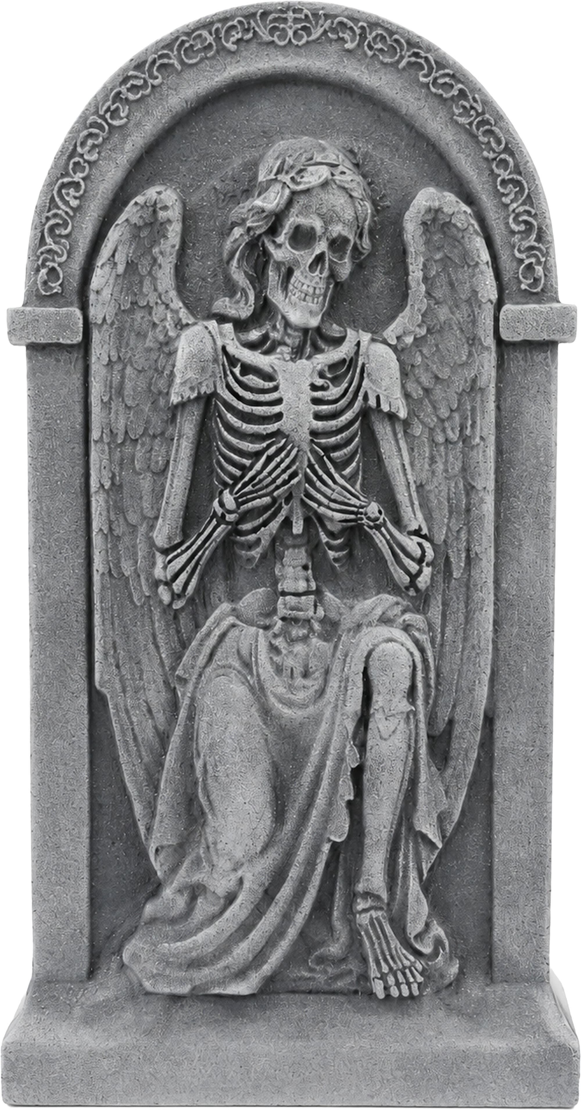 Gravsten med engel, 90 × 50 cm