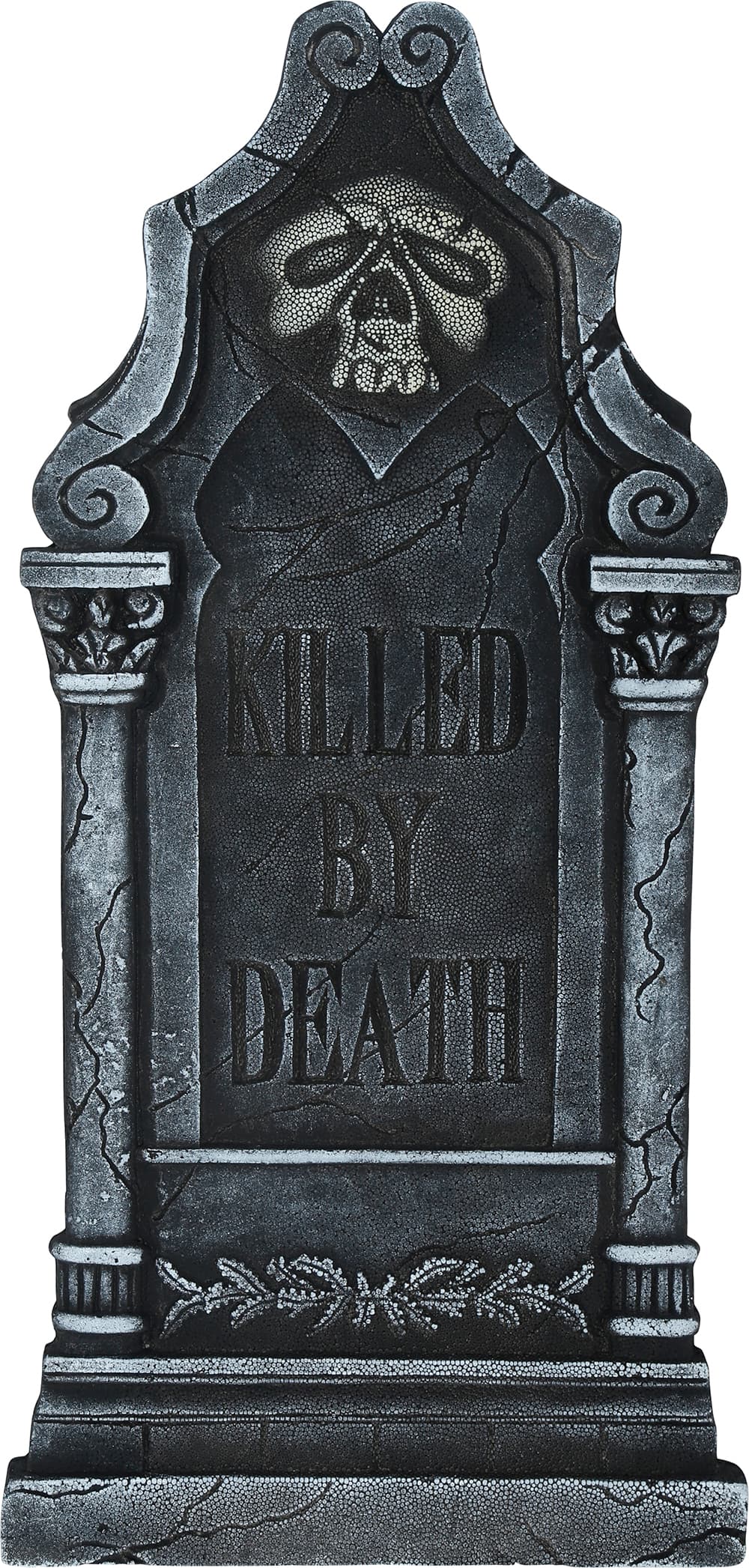 Gravsten "Killed by Death", 90 × 45 cm