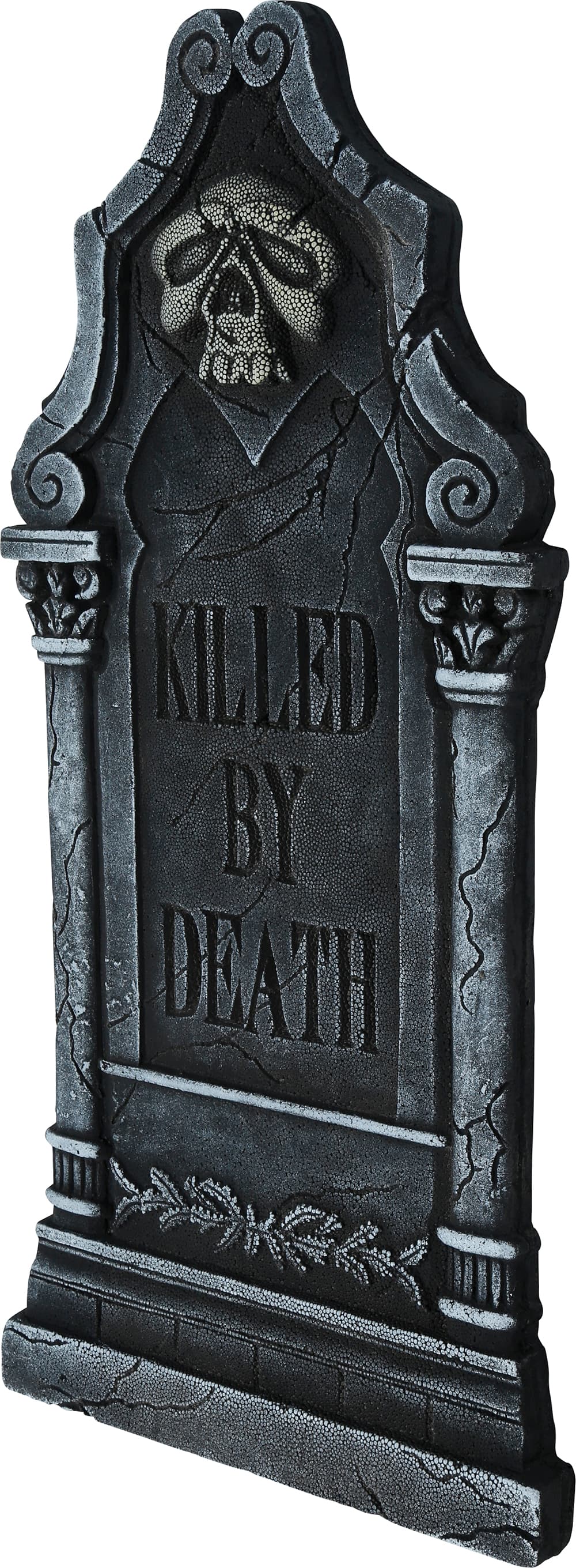 Gravsten "Killed by Death", 90 × 45 cm