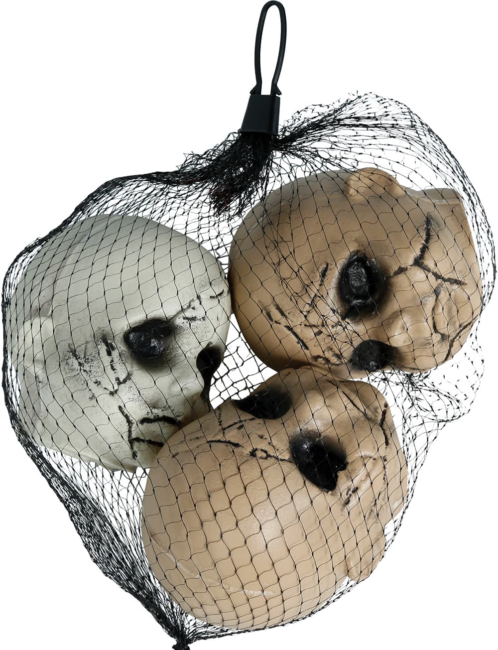 Sæt med 3 uhyggelige børnehoveder, PVC, 10 cm