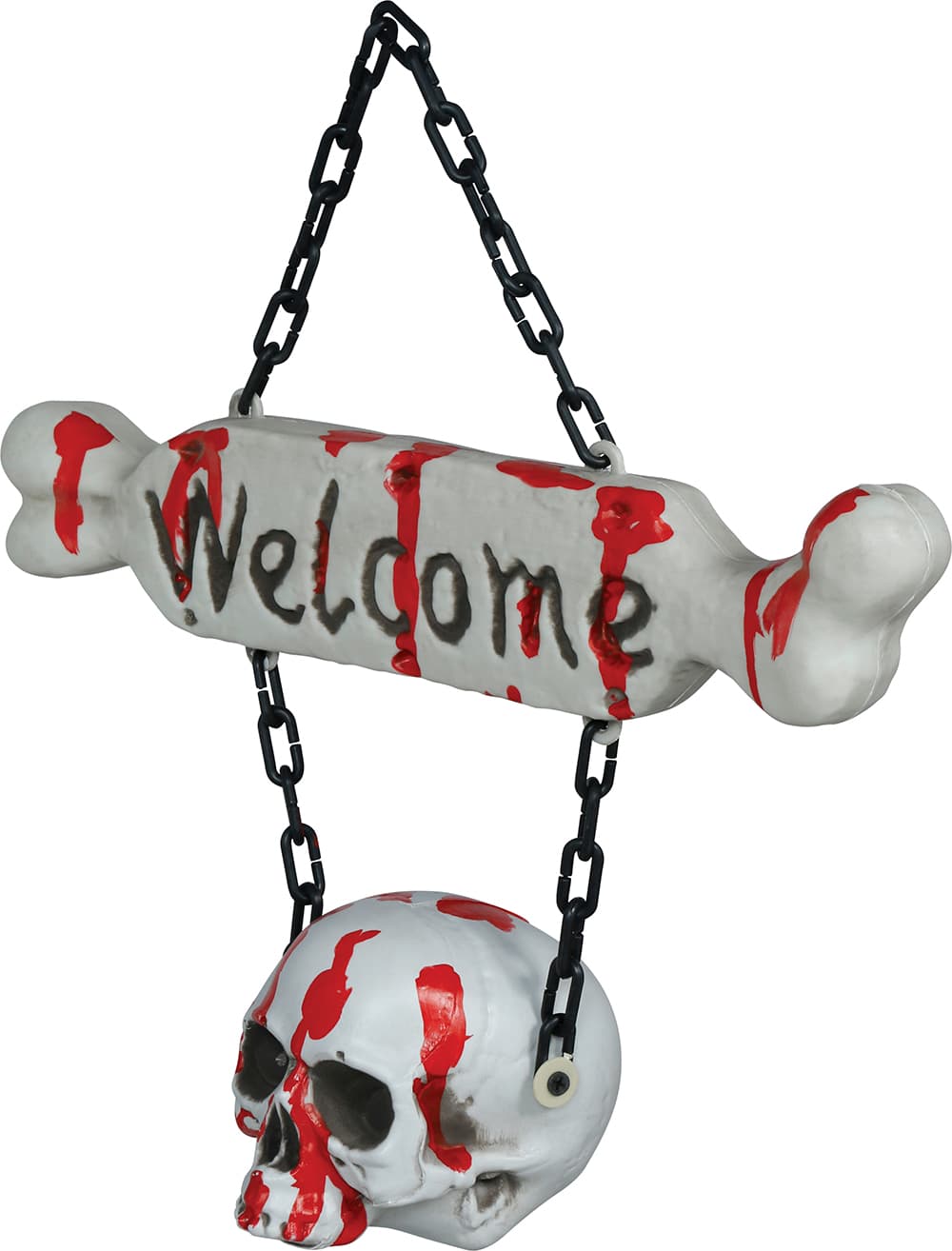 Skilt med knogler "Welcome", PVC, 40 × 37 cm