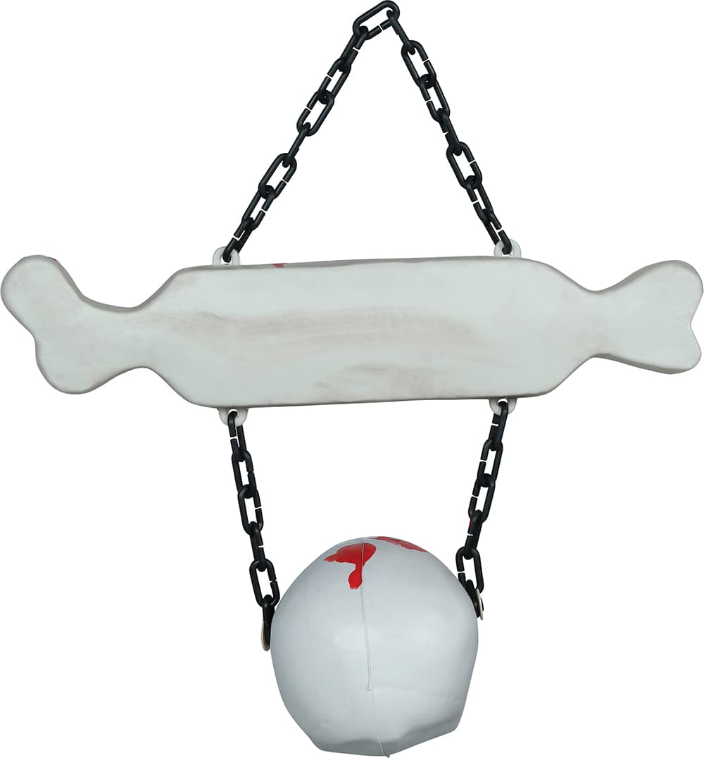 Skilt med knogler "Welcome", PVC, 40 × 37 cm