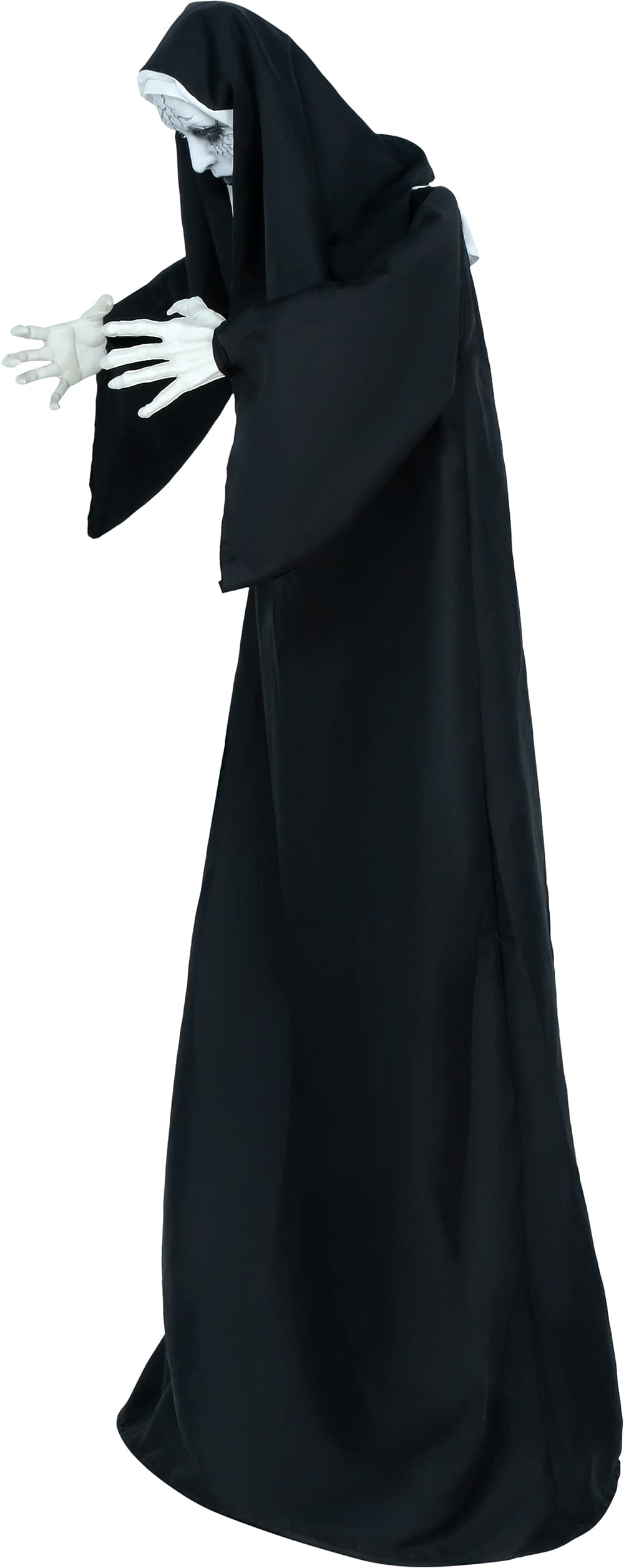 Skræknonne med stativ, lys, lyd og bevægelse, 150 cm