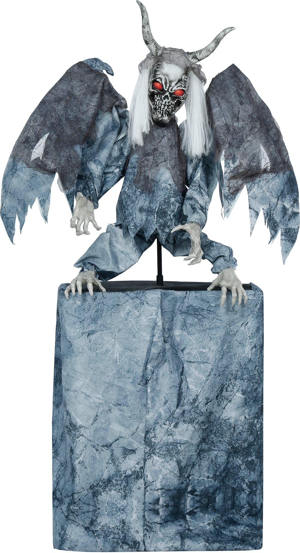Dæmonisk gargoyle-dukke med lys, lyd og bevægelse, 170 cm