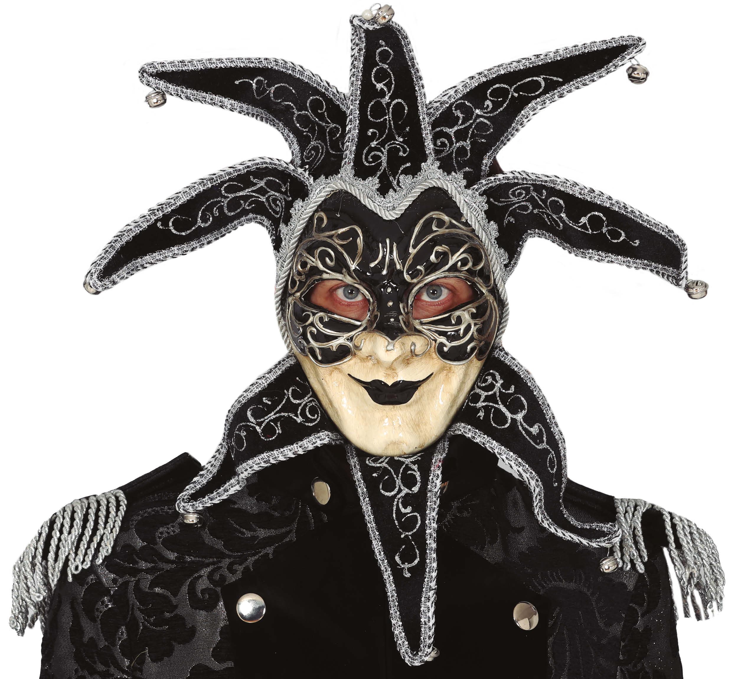 Sort venetiansk maske