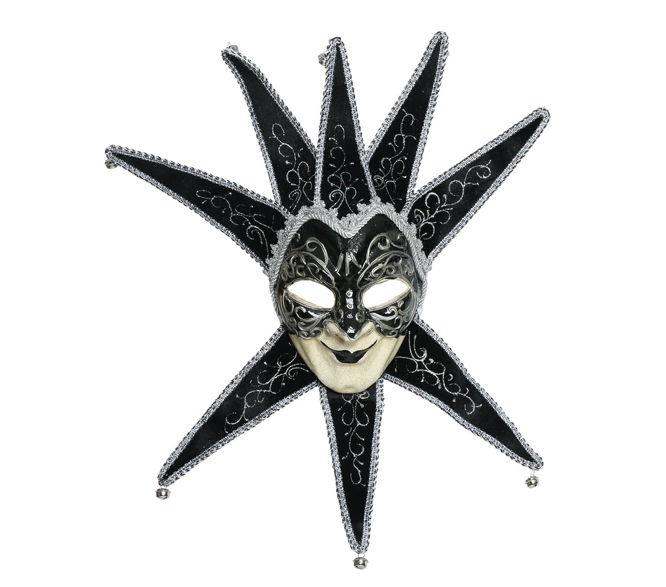 Sort venetiansk maske