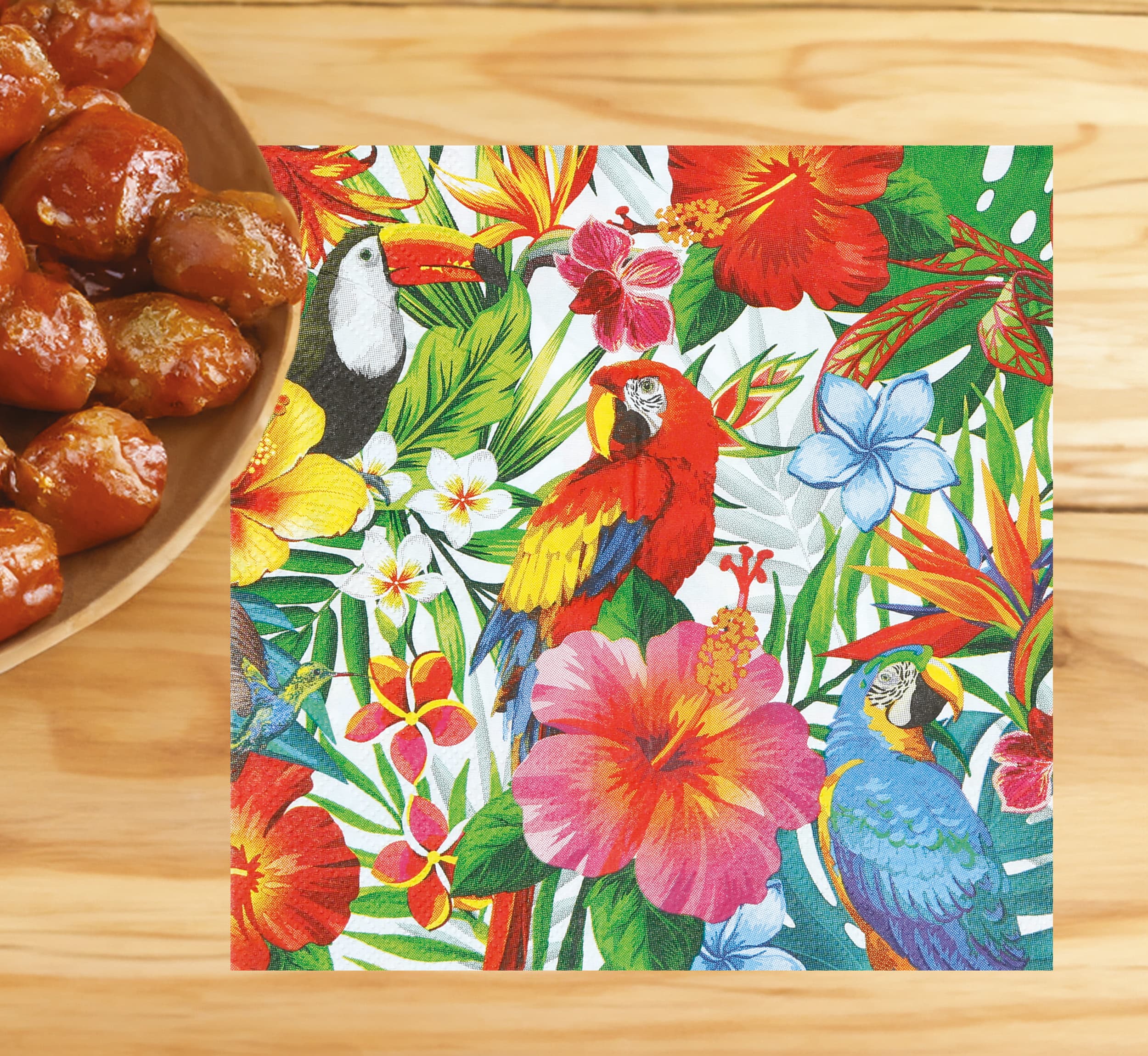 Pose med 20 Hawaii-servietter, 16 × 16 cm