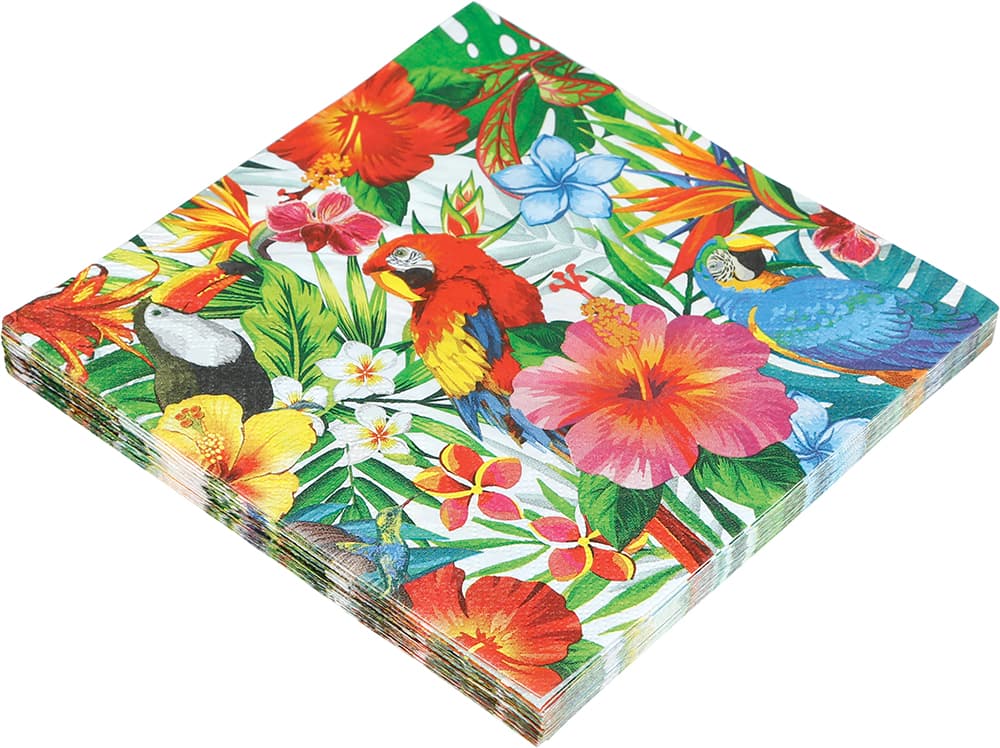 Pose med 20 Hawaii-servietter, 16 × 16 cm