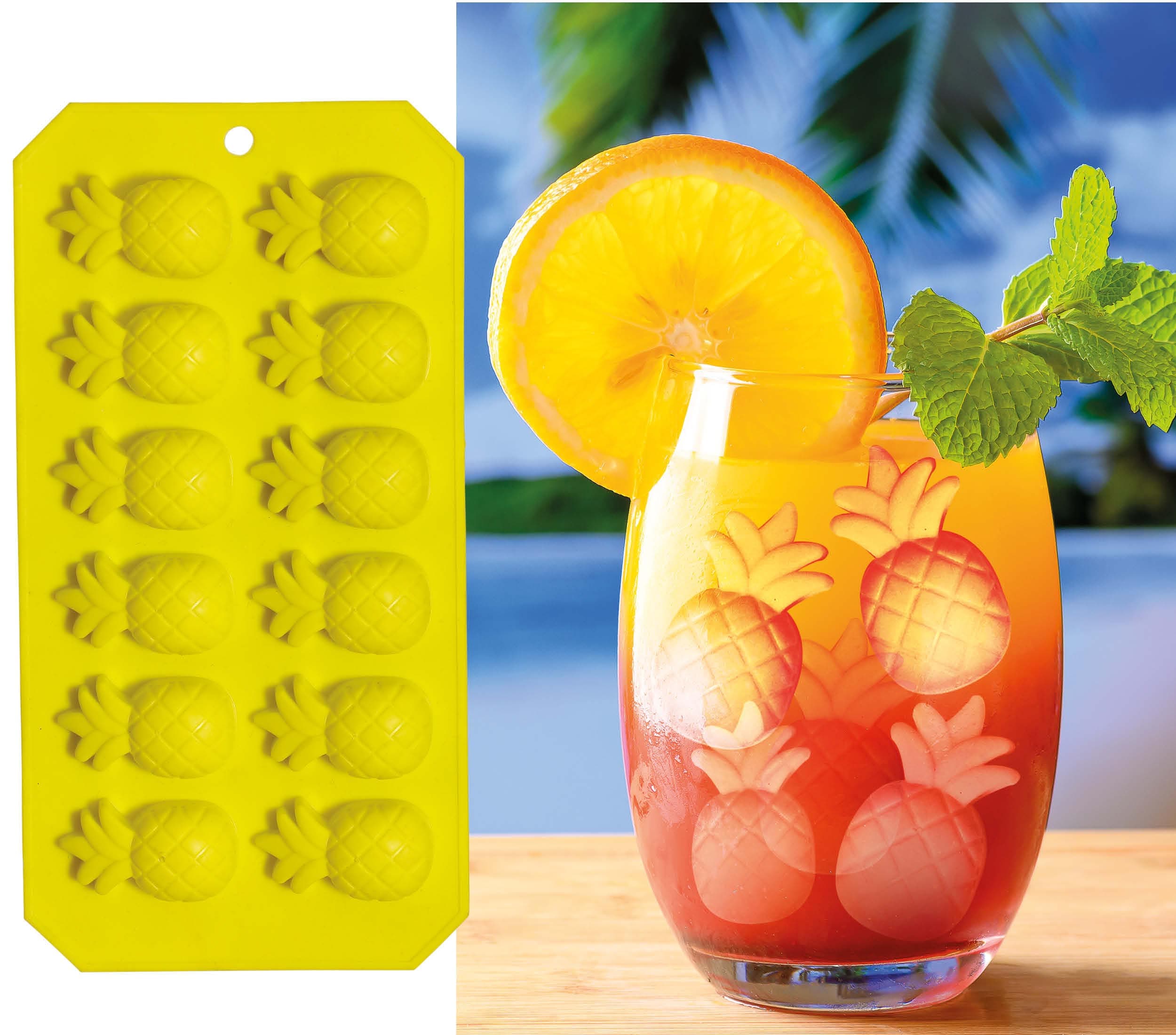 Isterningform med ananas, 11,5 × 22,5 cm