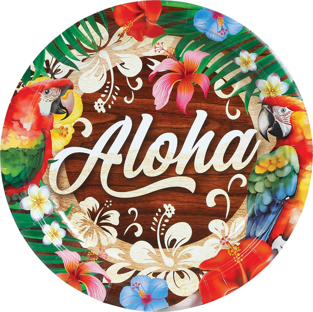 Pose med 6 tallerkener Aloha Summer, 23 cm
