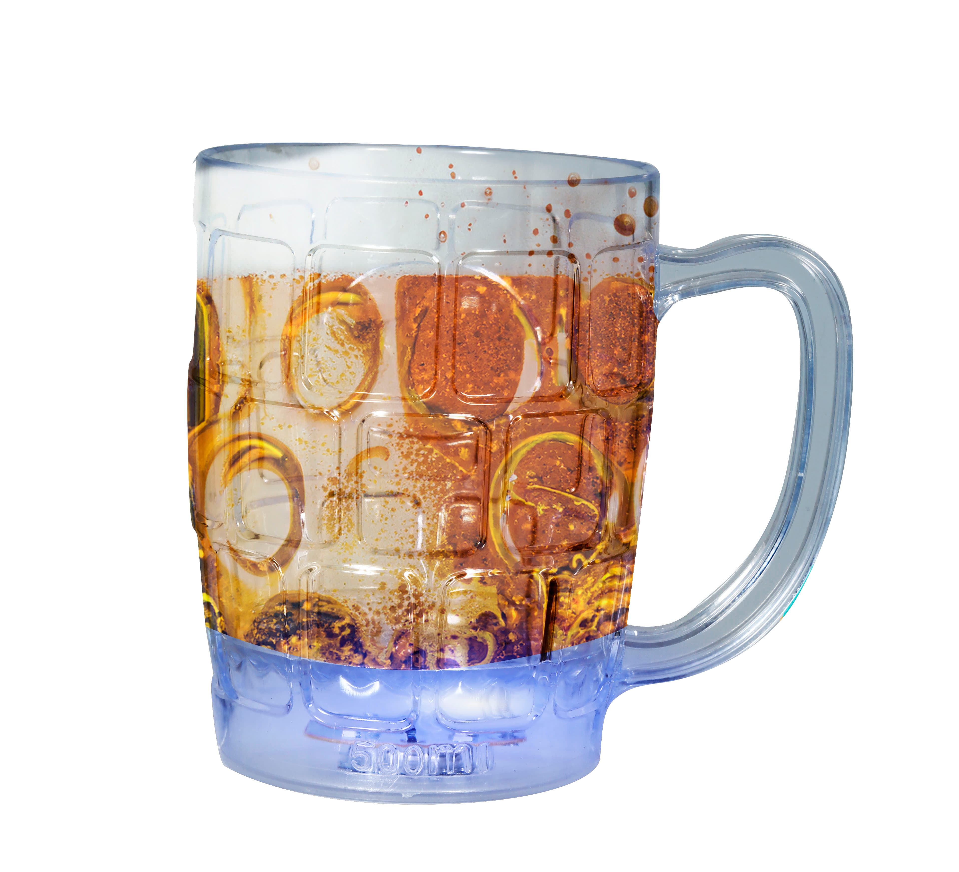 Ølkrus med lys, 500 ml, 19,5 cm