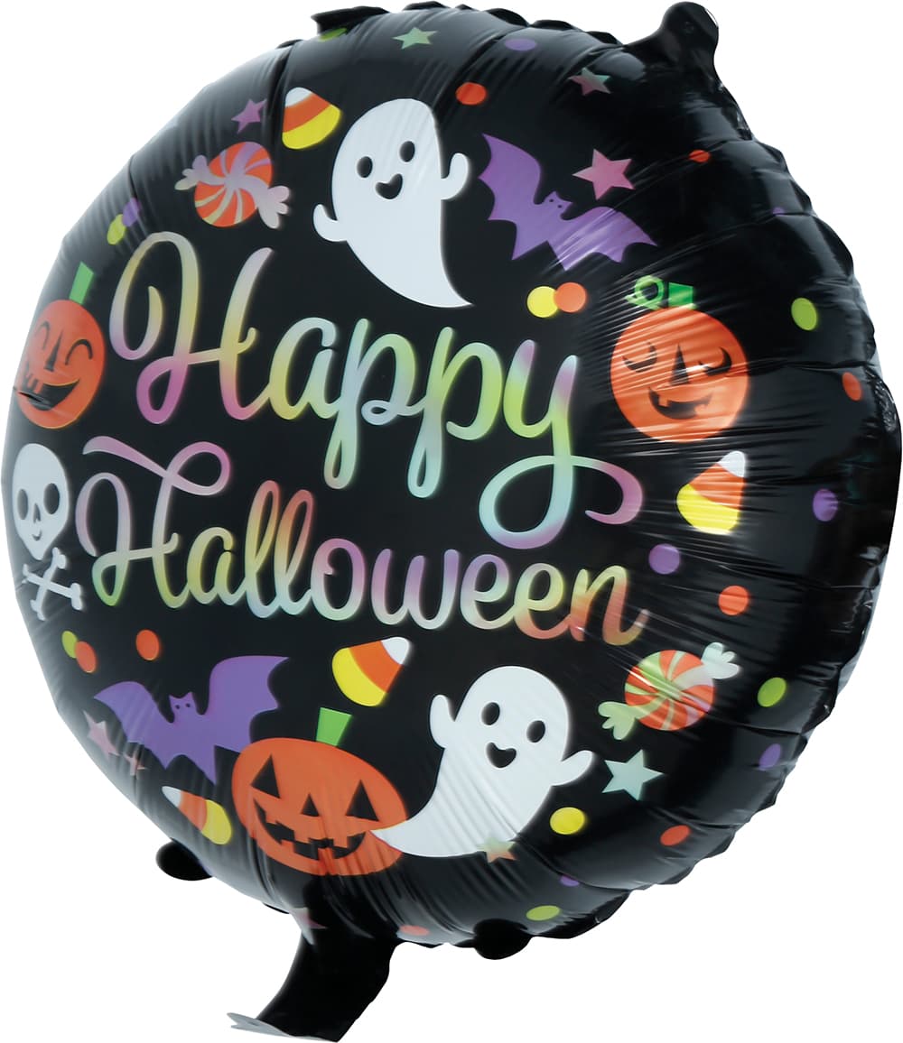 Ballon "Happy Halloween" i aluminium, 50 cm