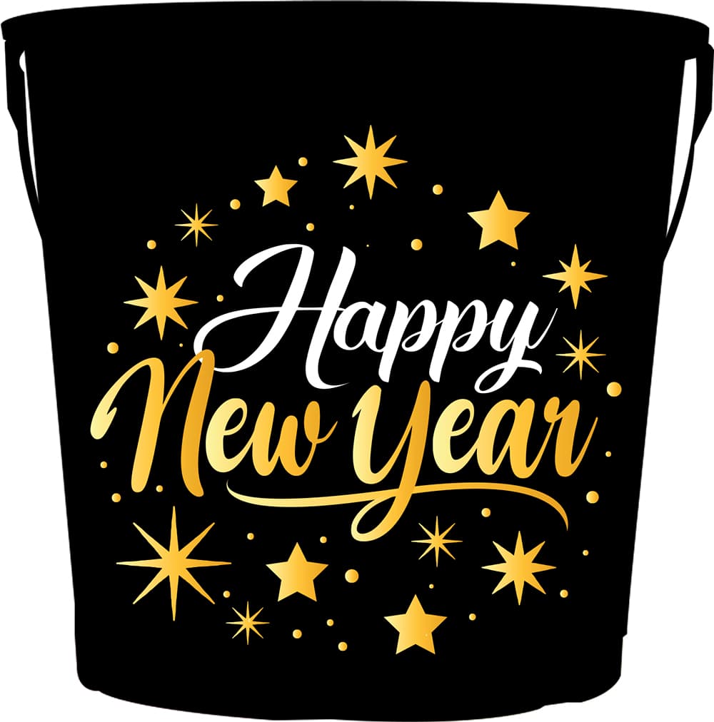 Metalspand "Happy New Year", 19 × 23 cm