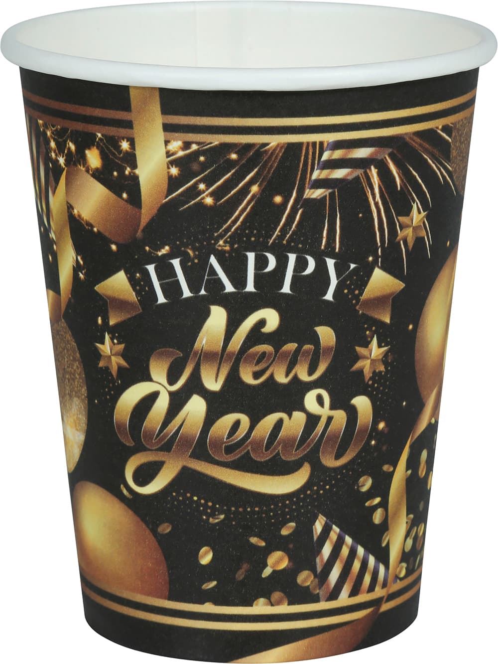 Pose med 6 bægre "Happy New Year", 240 ml, 9 cm