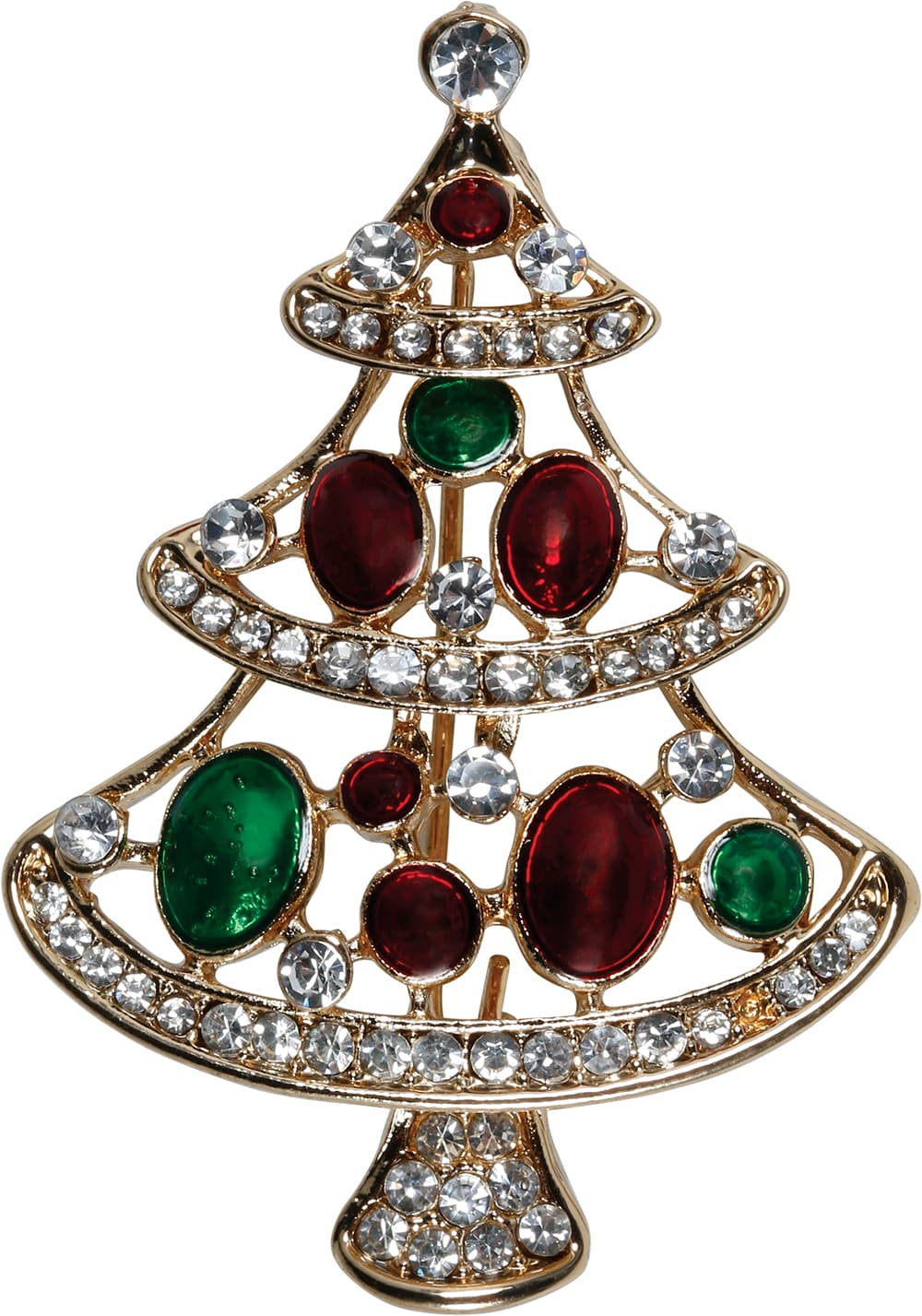 Juletræsbroche, metal, 4,5 cm