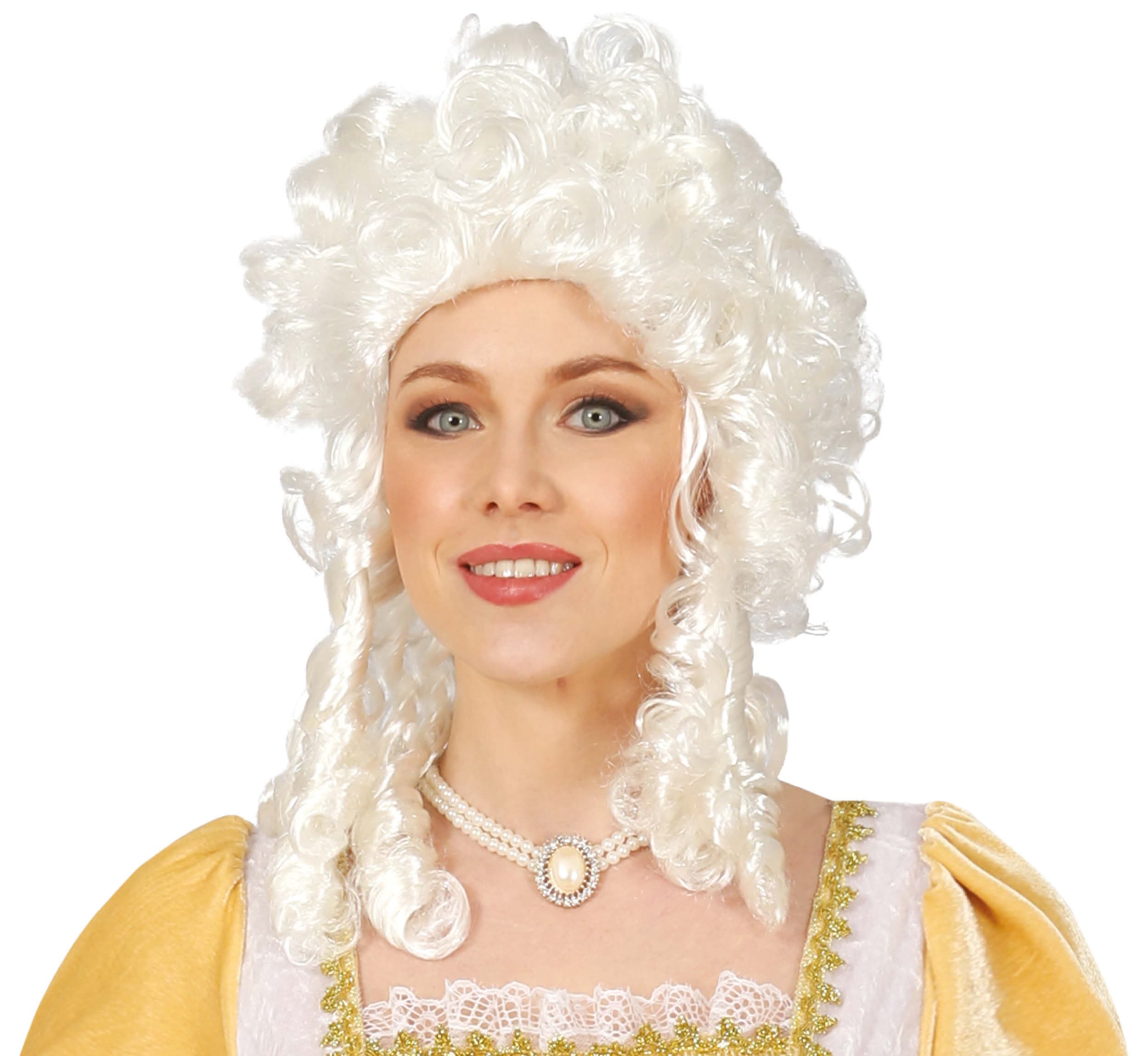 Hvid markiseparyk (i æske)